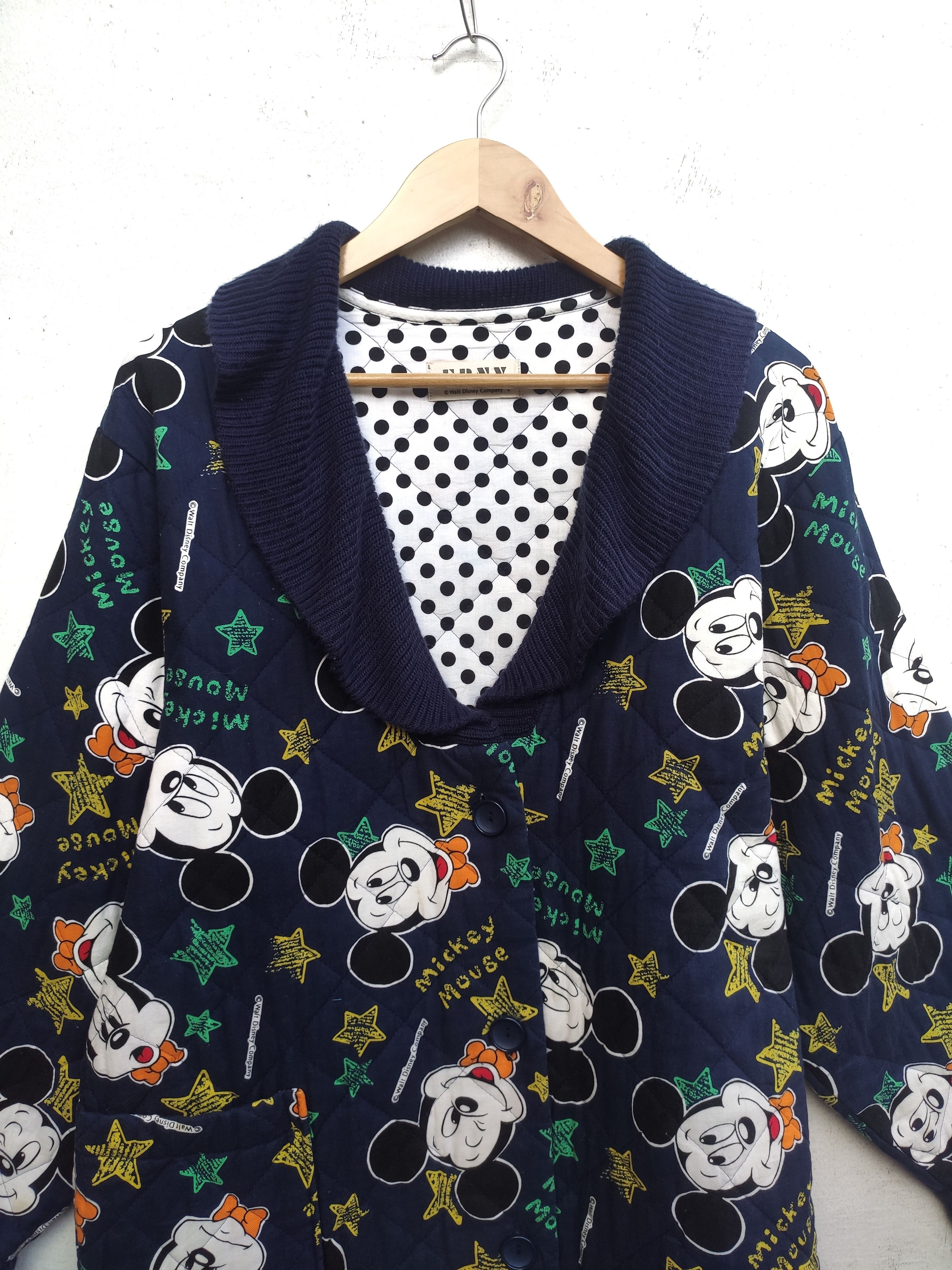 Mickey Mouse 🔥 Vtg Walt Disney Mickey mouse Cardigan full print kimono Size US L / EU 52-54 / 3 - 2 Thumbnail