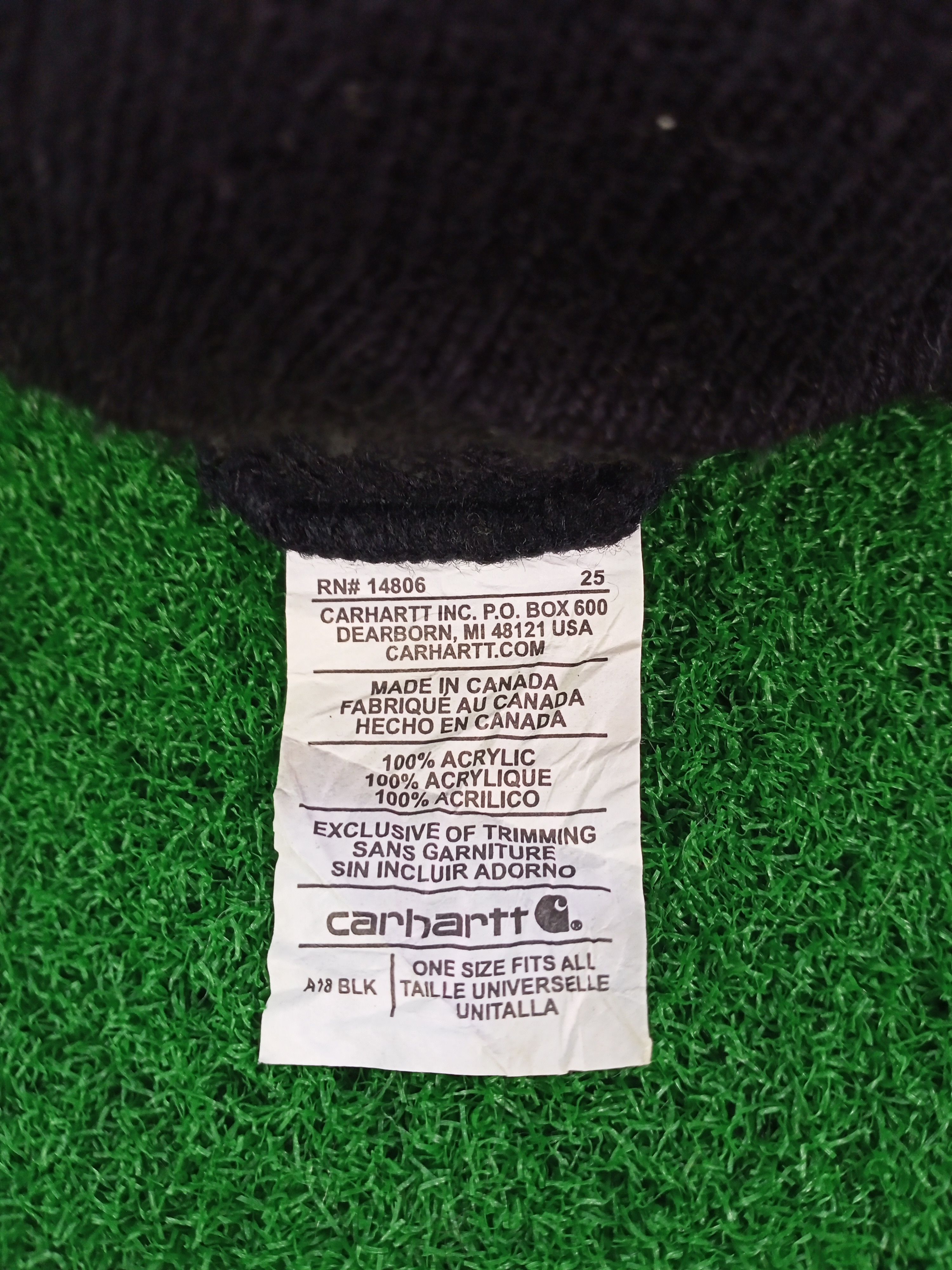 Carhartt Vintage Carhartt Black Beanie Hat Size ONE SIZE - 5 Thumbnail