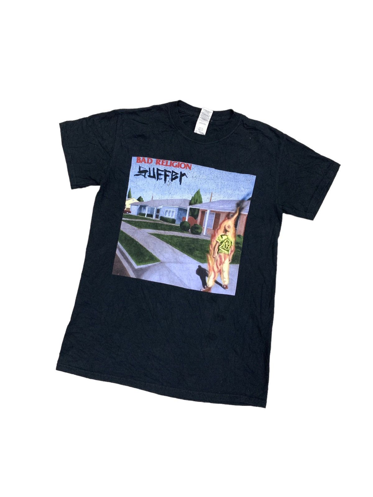VINTAGE 2000s BAD RELIGION SUFFER ALBUM COVER PRINT SHIRT