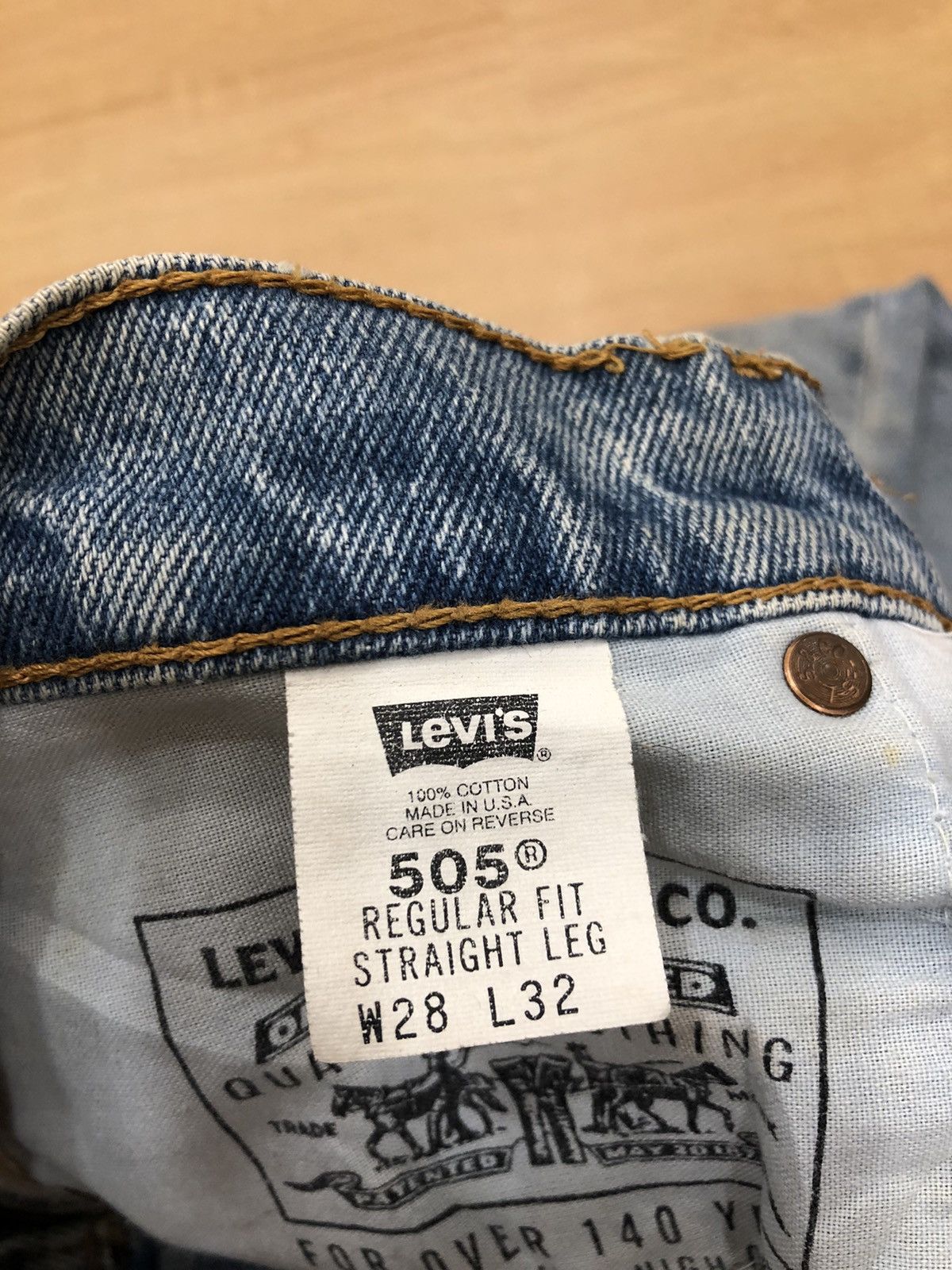 Levi's Vintage 90s Levi’s 505 Distressed Jeans Size US 27 - 6 Thumbnail
