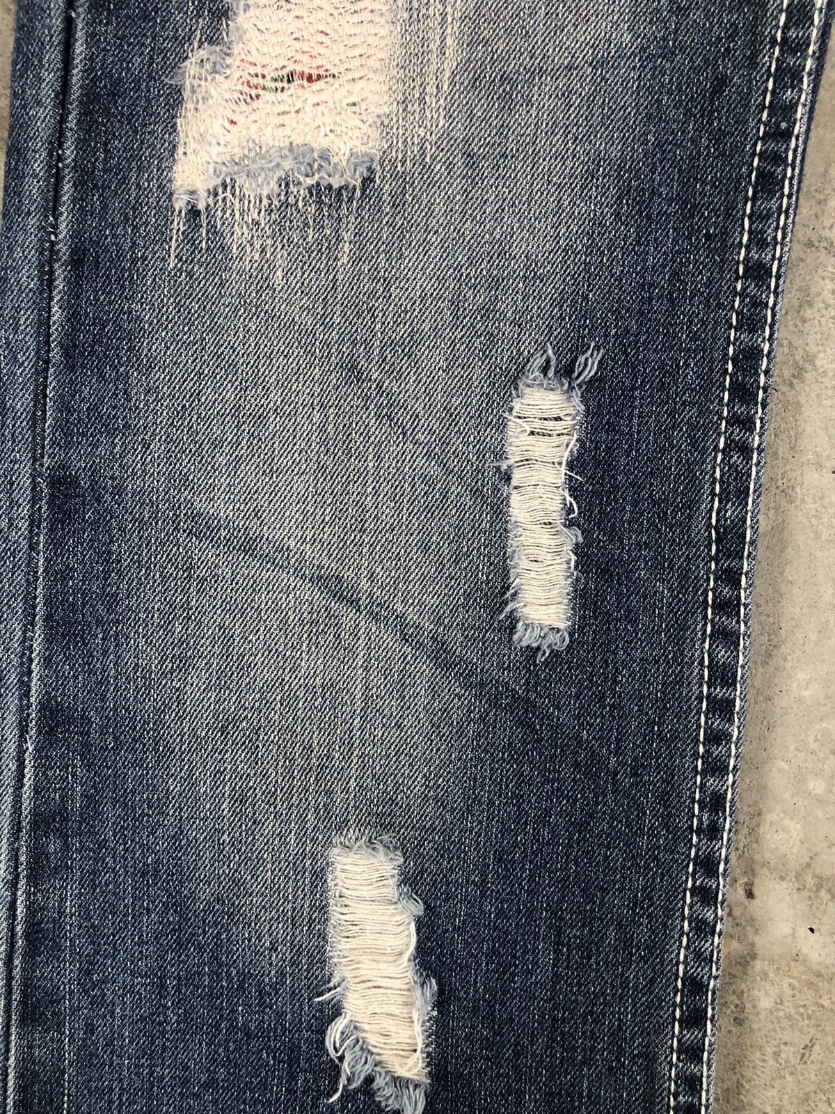 Le Grande Bleu (L.G.B.) Japanese Risot Flared Jeans Distreased Jeans Size US 30 / EU 46 - 19 Thumbnail