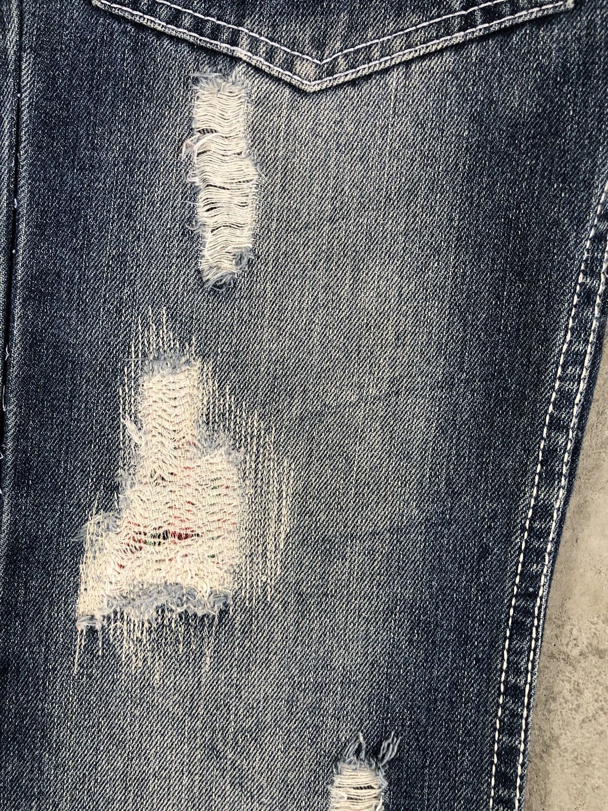 Le Grande Bleu (L.G.B.) Japanese Risot Flared Jeans Distreased Jeans Size US 30 / EU 46 - 20 Thumbnail