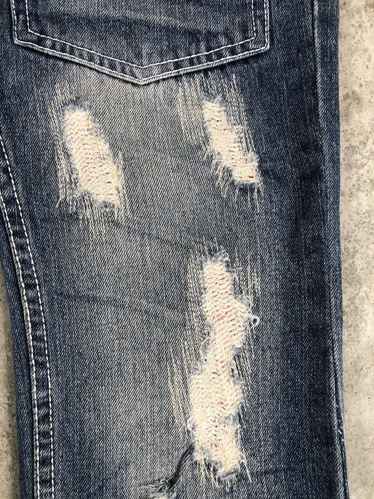 Le Grande Bleu (L.G.B.) Japanese Risot Flared Jeans Distreased Jeans Size US 30 / EU 46 - 18 Thumbnail