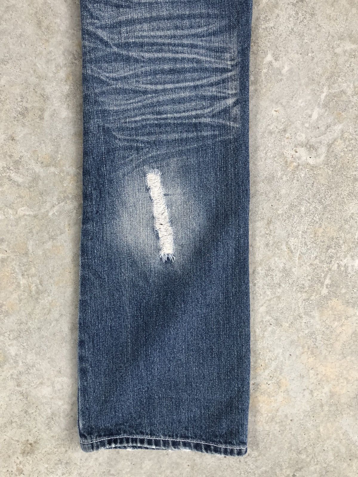Le Grande Bleu (L.G.B.) Japanese Risot Flared Jeans Distreased Jeans Size US 30 / EU 46 - 11 Thumbnail