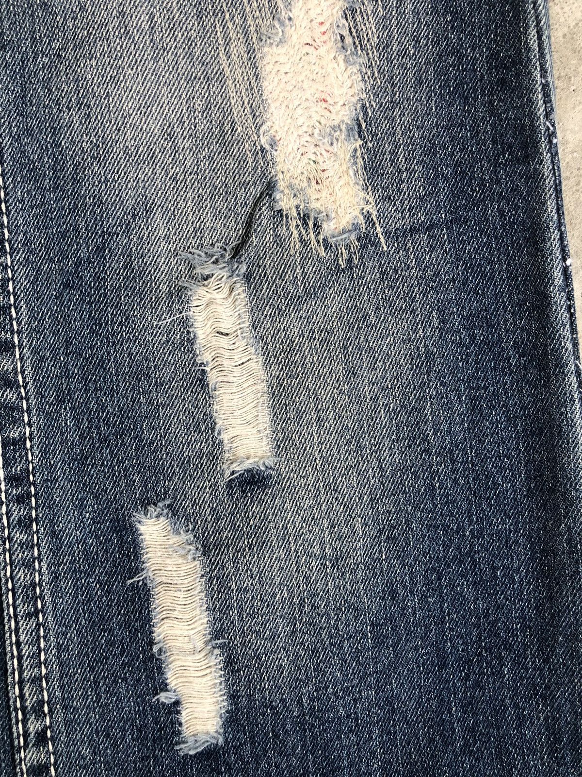Le Grande Bleu (L.G.B.) Japanese Risot Flared Jeans Distreased Jeans Size US 30 / EU 46 - 17 Thumbnail