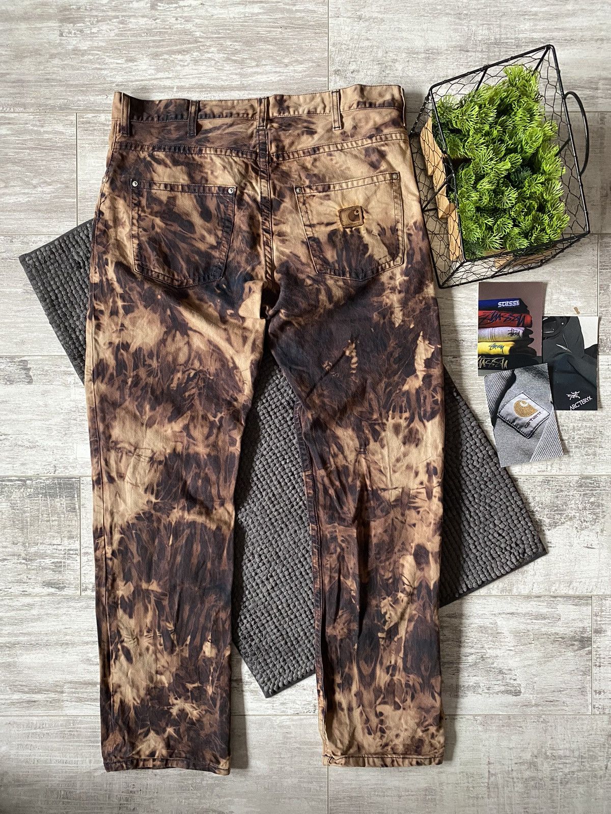 🤎 VINTAGE CARHARTT WIP TIE-DYE CUSTOM SLIM PANTS