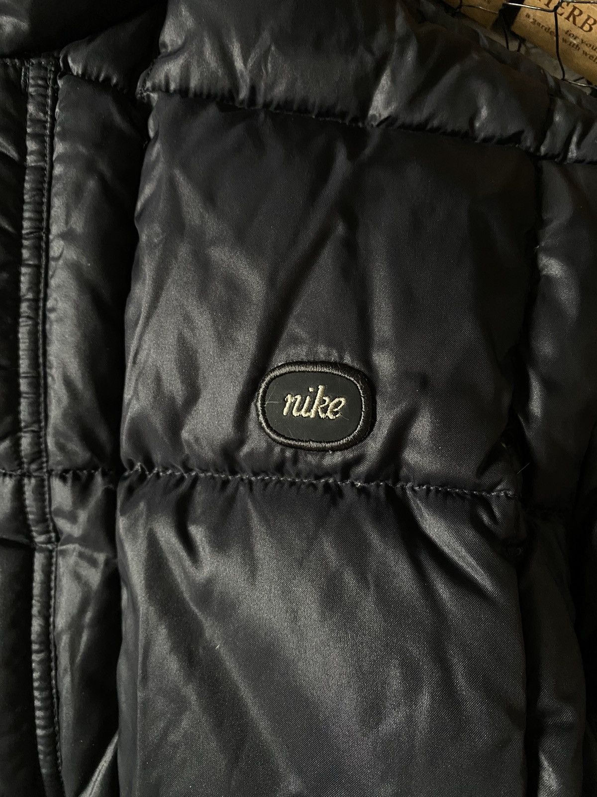 Nike 🎬 VINTAGE NIKE MINI LOGO DRILL DOWN PUFFER JACKET 90’S Size US M / EU 48-50 / 2 - 3 Thumbnail