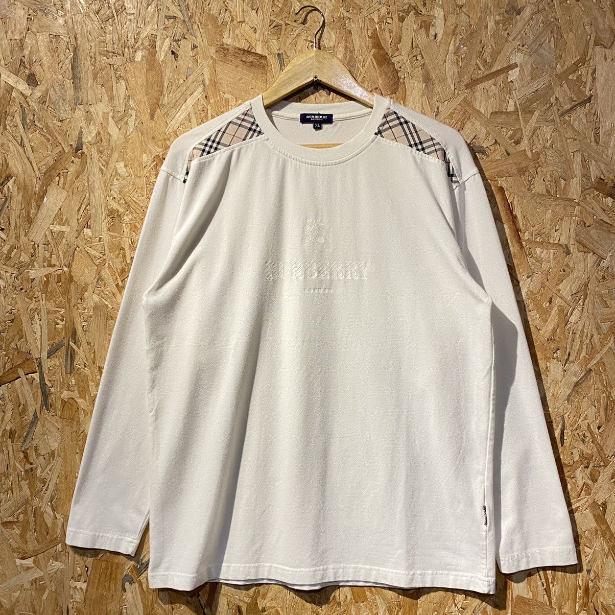 Burberry RARE LUXURY‼️Burberry London Spell Out Checked Longsleeve Size US L / EU 52-54 / 3 - 1 Thumbnail