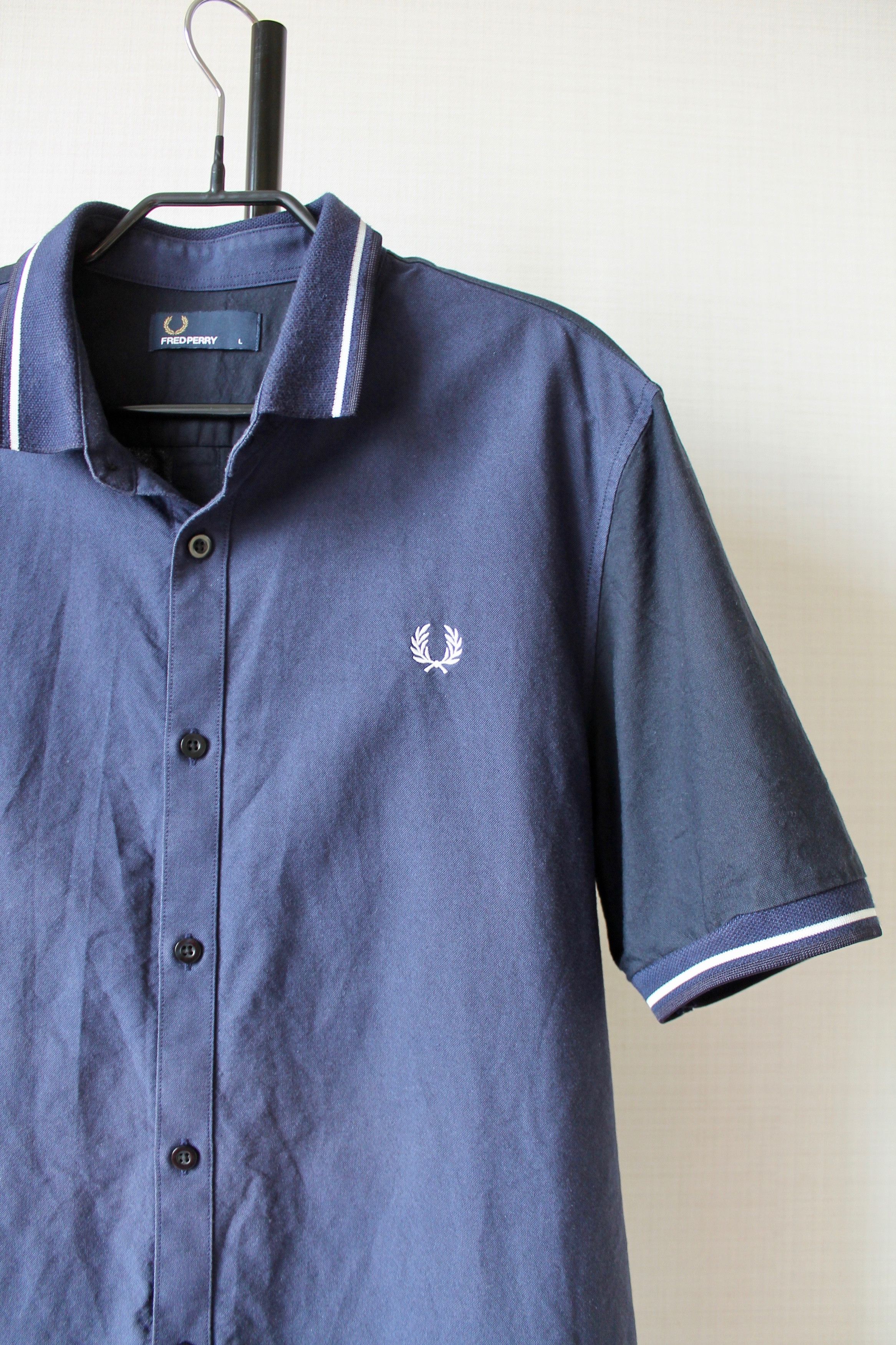 Fred Perry Fred Perry Shirt Short Sleeve Navy Blue Size US M / EU 48-50 / 2 - 2 Thumbnail