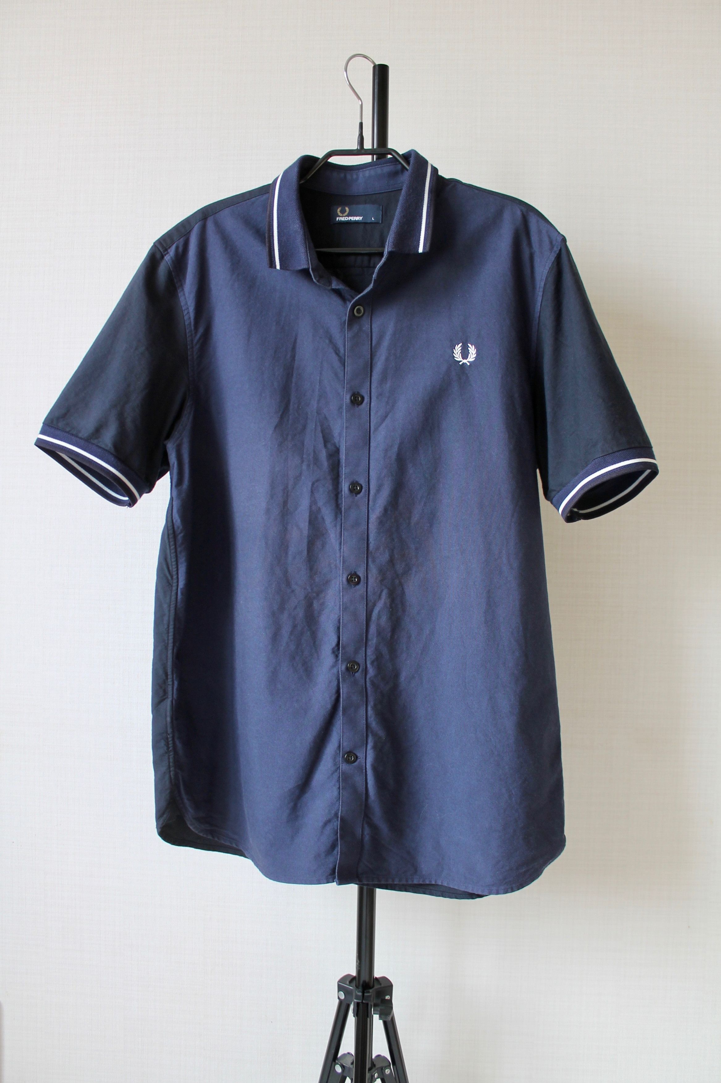 Fred Perry Fred Perry Shirt Short Sleeve Navy Blue Size US M / EU 48-50 / 2 - 1 Thumbnail