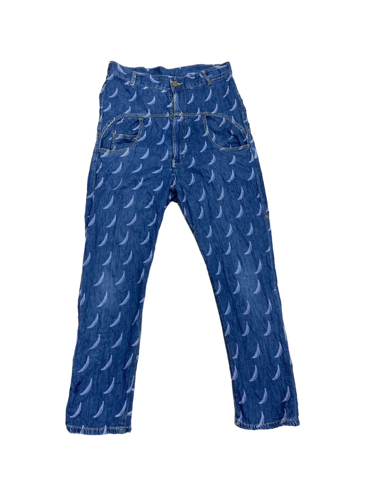 Issey Miyake MERCIBEAUCOUP JEVOUS ENPRIE BANABA PRINT PANTS Size US 31 - 2 Thumbnail