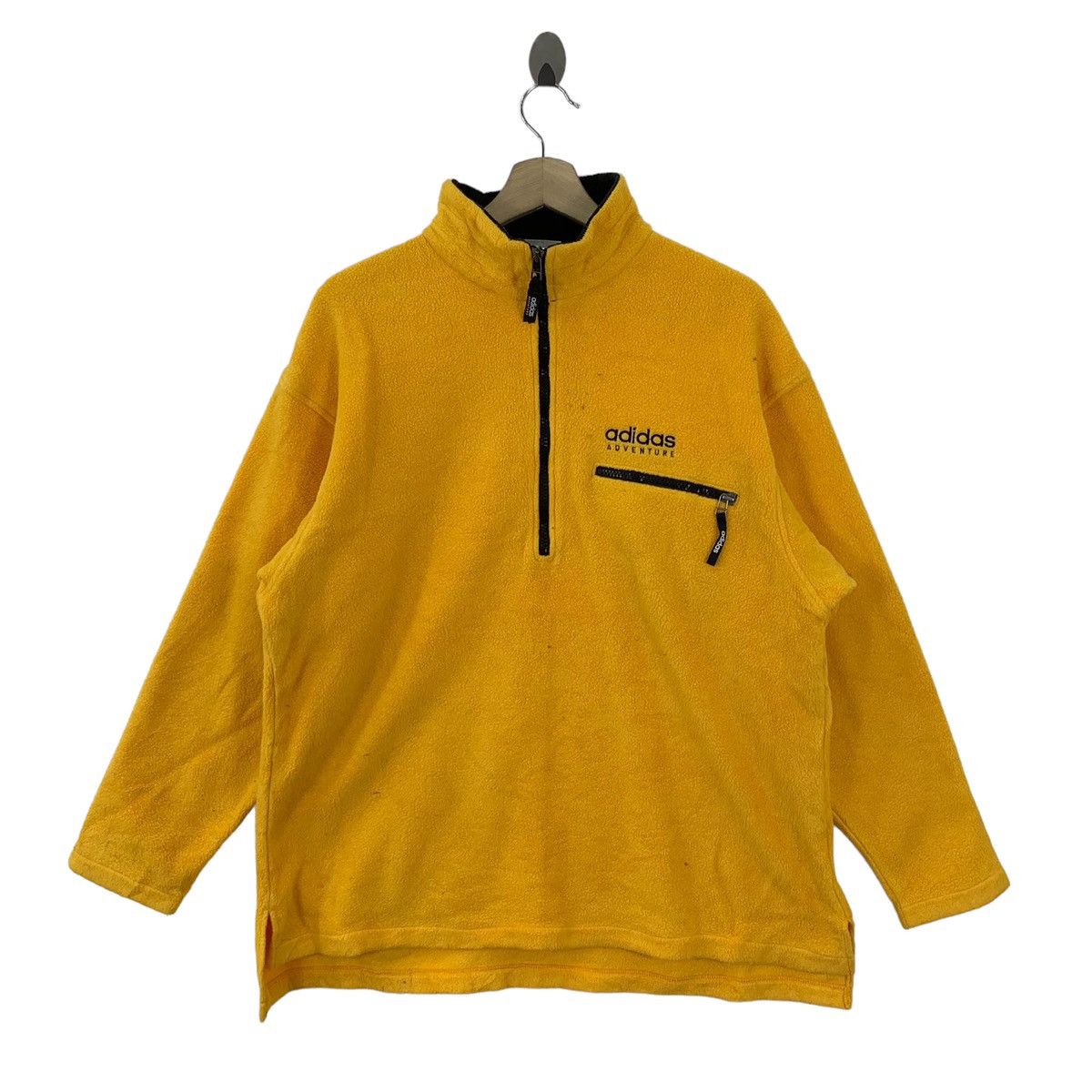 Vintage Vintage 90s Adidas Advanture Half Zip Fleece Outdoor Sweater Size US L / EU 52-54 / 3 - 1 Thumbnail