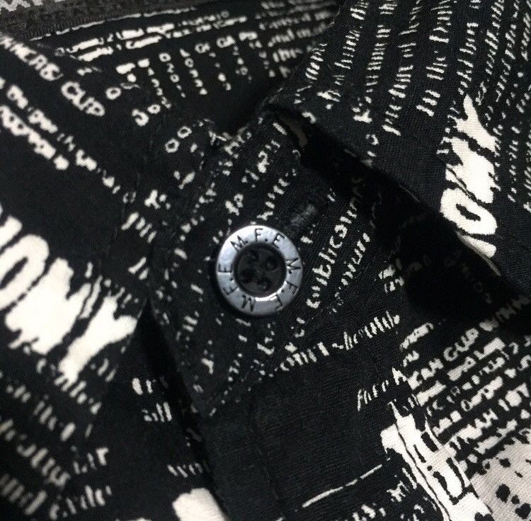 Japanese Brand Punk Violence All Overprinted Black Shirts Button Up Size US L / EU 52-54 / 3 - 7 Thumbnail