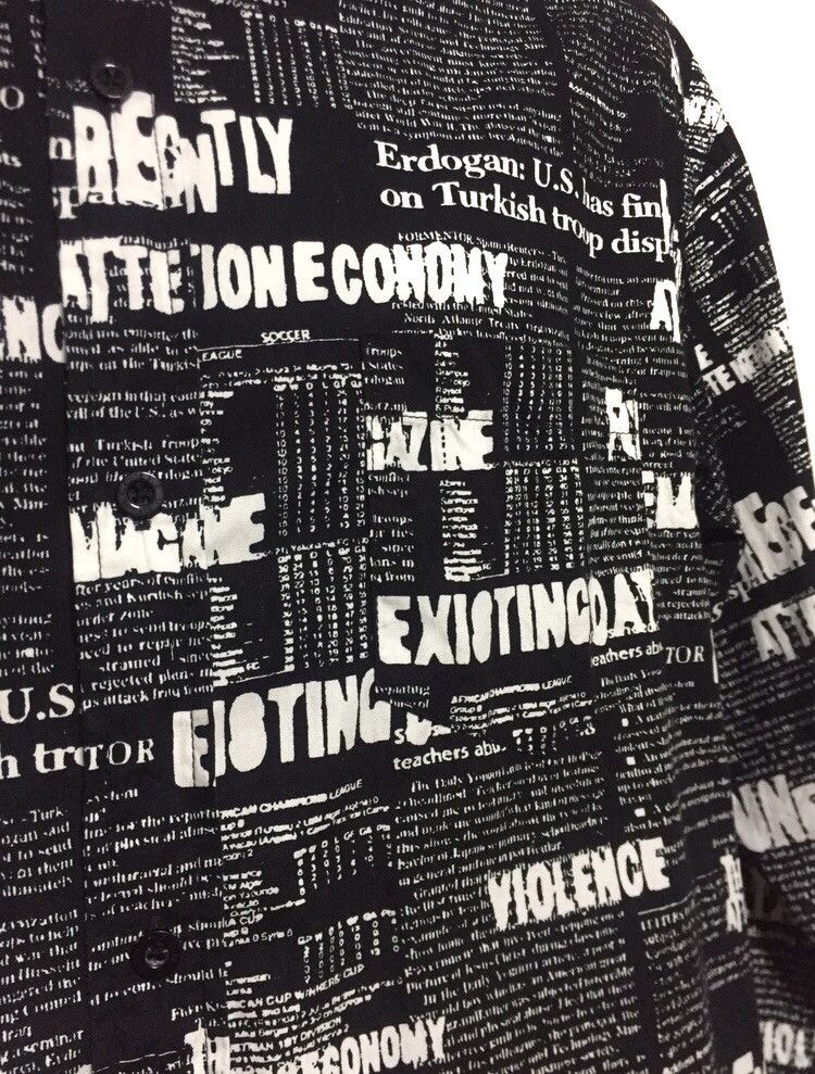 Japanese Brand Punk Violence All Overprinted Black Shirts Button Up Size US L / EU 52-54 / 3 - 2 Thumbnail