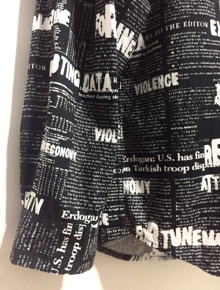 Japanese Brand Punk Violence All Overprinted Black Shirts Button Up Size US L / EU 52-54 / 3 - 3 Thumbnail