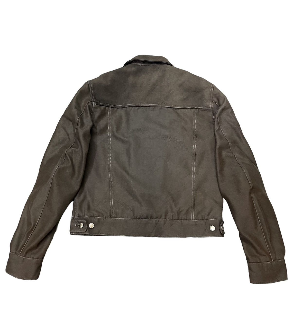 Bmw × Racing BMW BLACK DENIM RACING LEATHER COLLAR JACKET