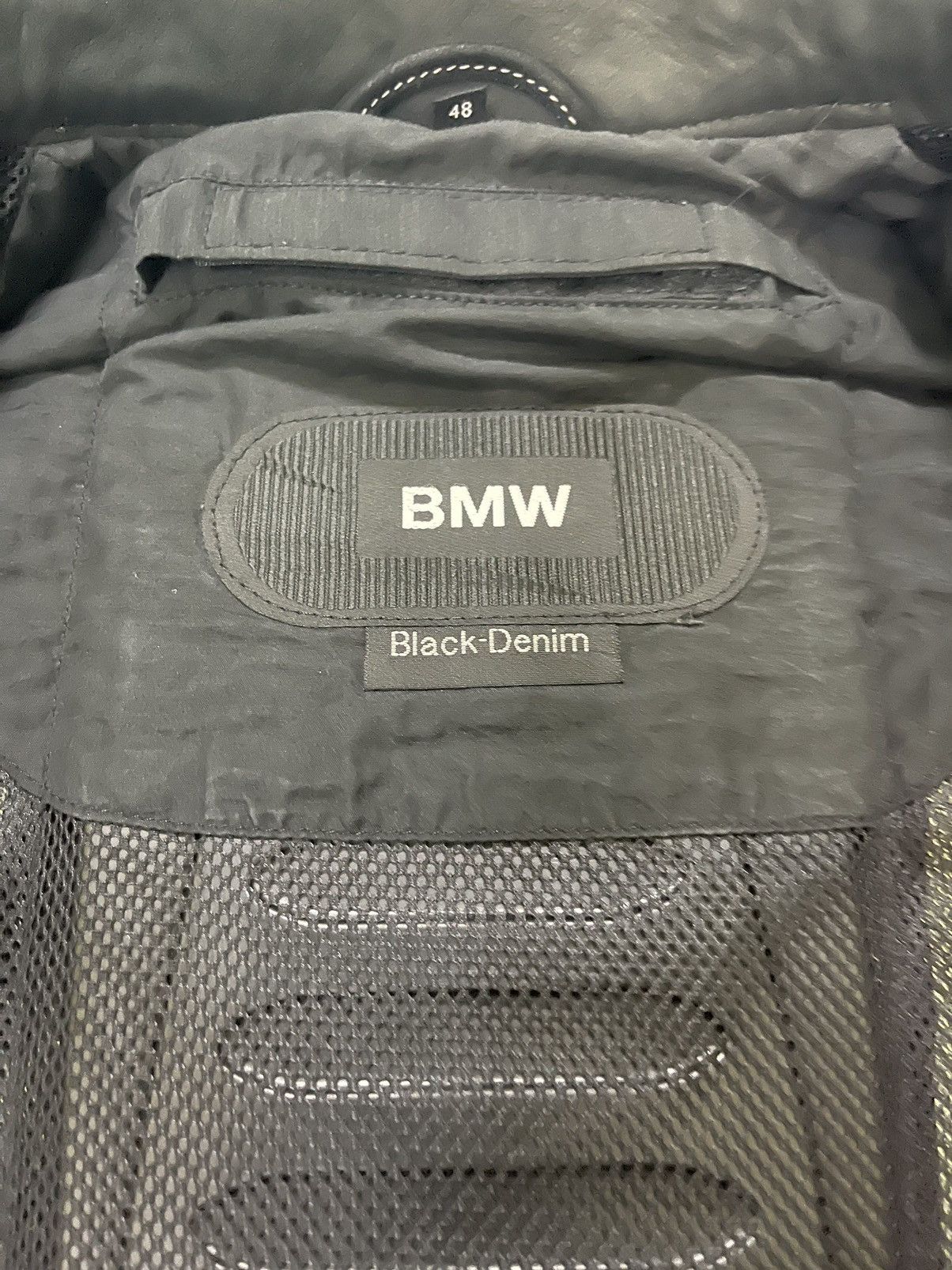BMW BMW BLACK DENIM RACING LEATHER COLLAR JACKET Size US M / EU 48-50 / 2 - 14 Thumbnail