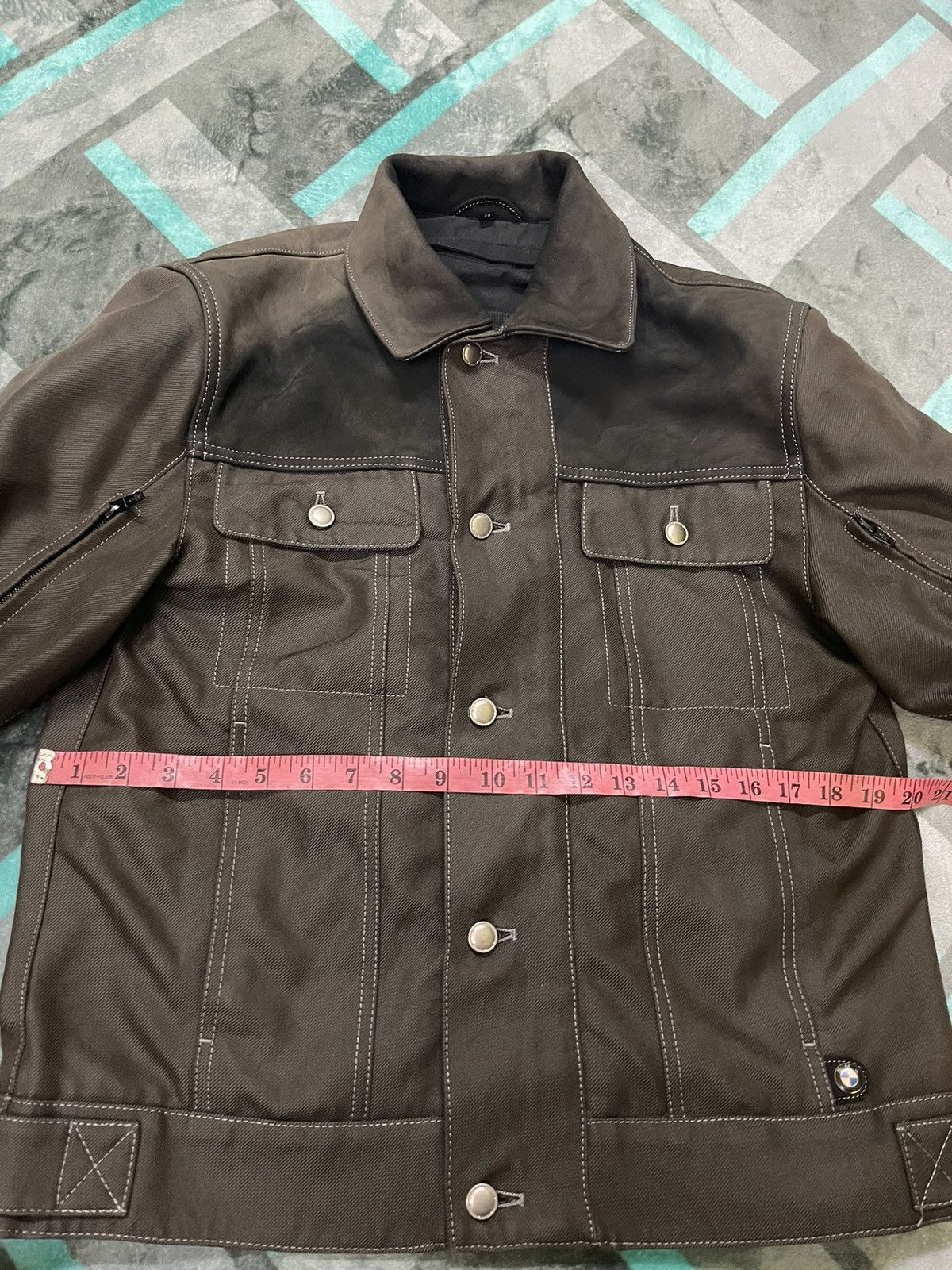 BMW BMW BLACK DENIM RACING LEATHER COLLAR JACKET Size US M / EU 48-50 / 2 - 20 Thumbnail