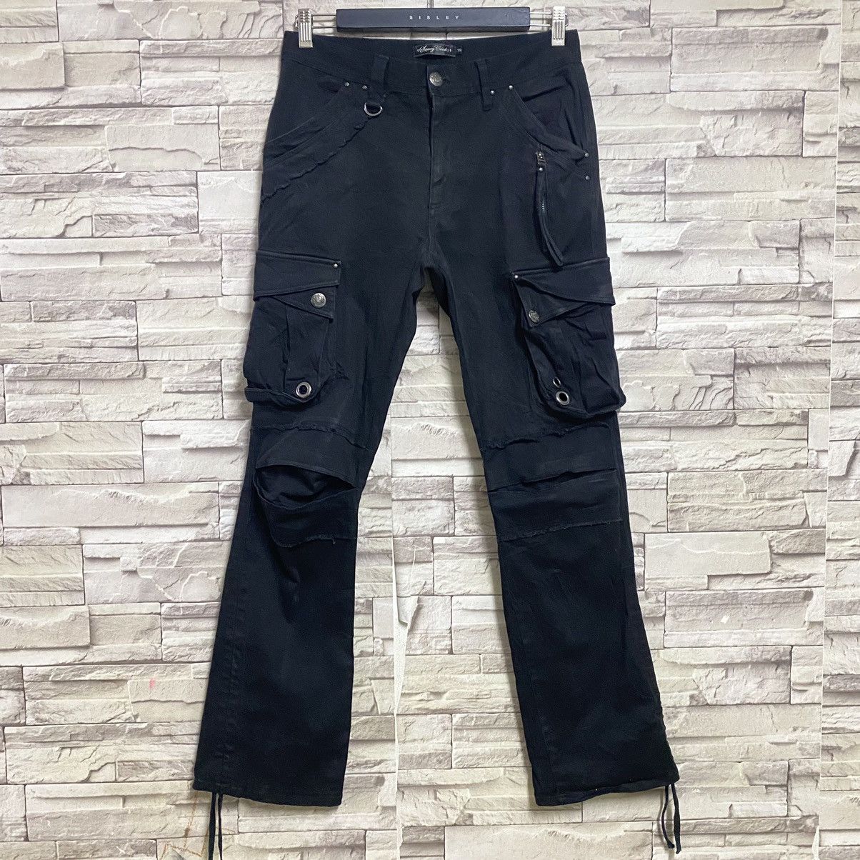 Le Grande Bleu (L.G.B.) SAUCY COOL Black Cargo Pants Size US 30 / EU 46 - 5 Thumbnail