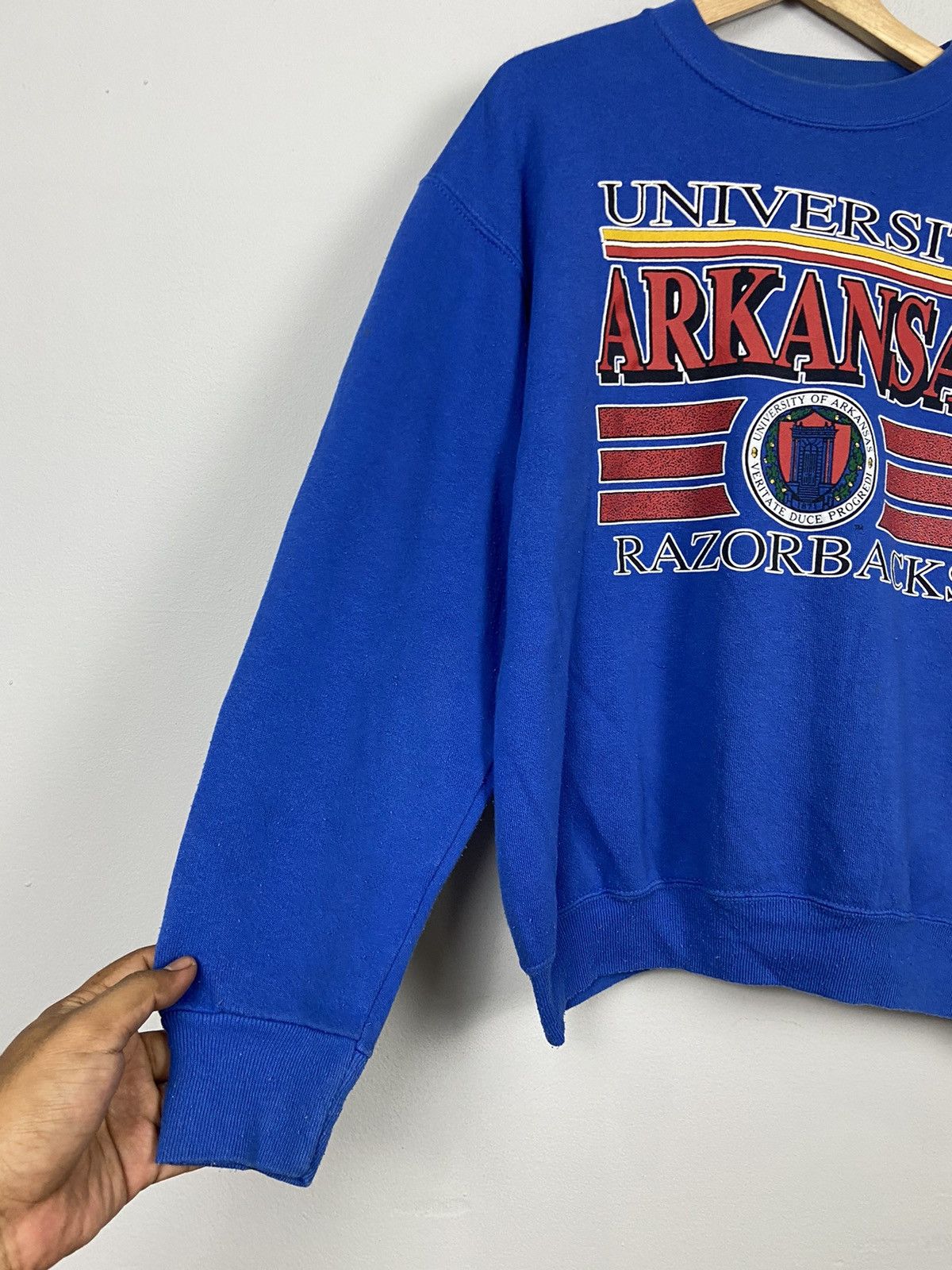 Vintage Rare💥80s University Arkansas Razorbacks Sweatshirt Size US M / EU 48-50 / 2 - 3 Thumbnail