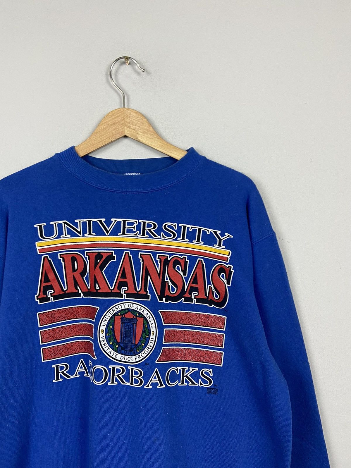 Vintage Rare💥80s University Arkansas Razorbacks Sweatshirt Size US M / EU 48-50 / 2 - 2 Thumbnail