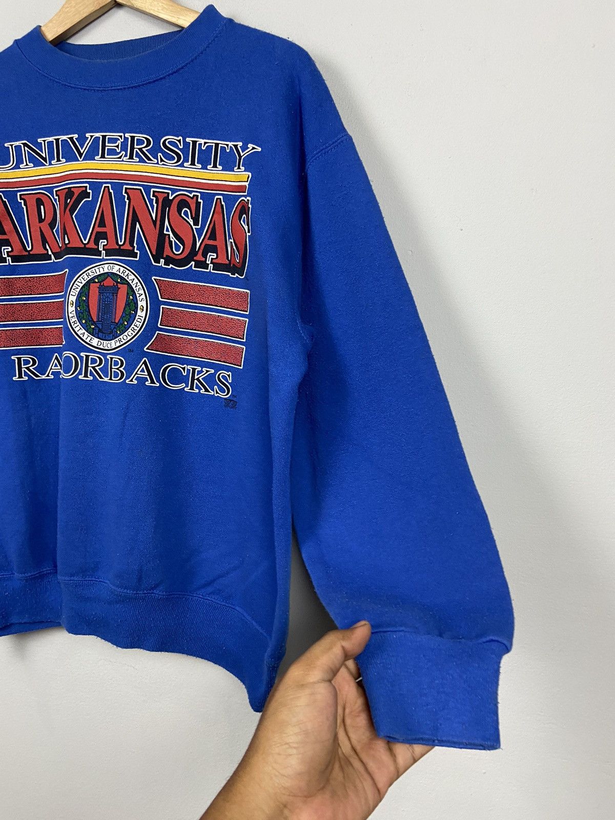 Vintage Rare💥80s University Arkansas Razorbacks Sweatshirt Size US M / EU 48-50 / 2 - 4 Thumbnail