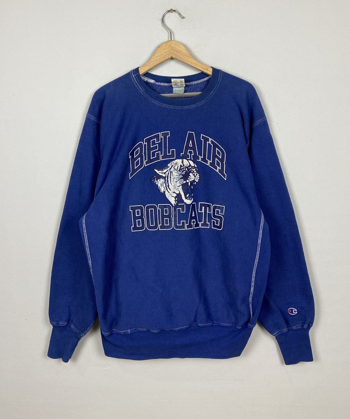 Champion Vintage Champion Reverse Weave Bel Air Boncats Sweathirt Size US XL / EU 56 / 4 - 1 Thumbnail