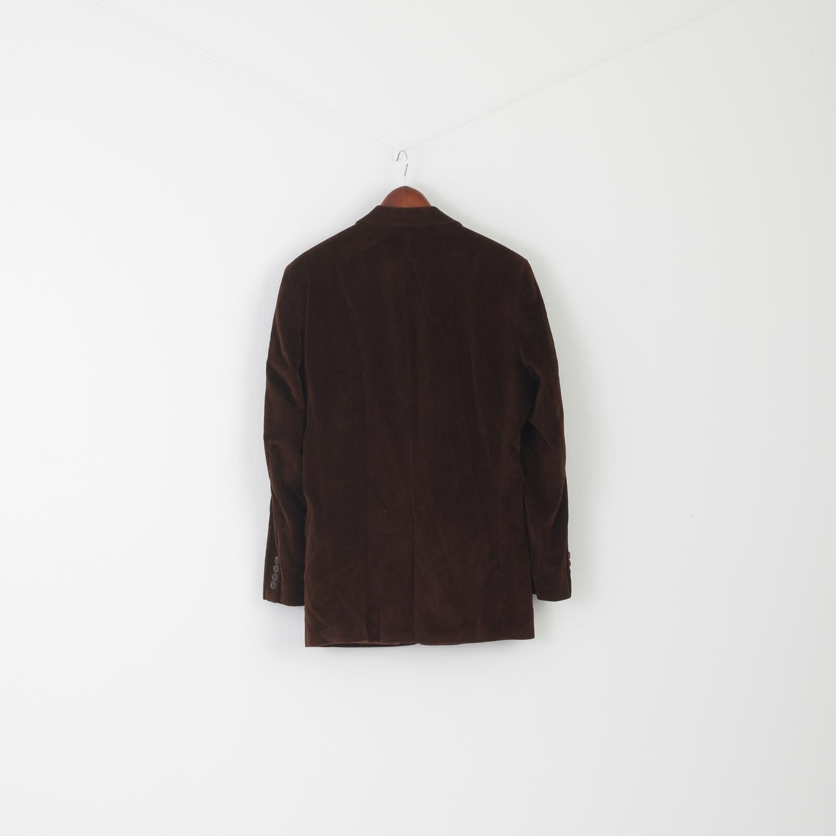 Hugo Boss Hugo Boss Men 48 38 Blazer Brown Cotton Shiny Velvet 8513 Size 38R - 8 Thumbnail