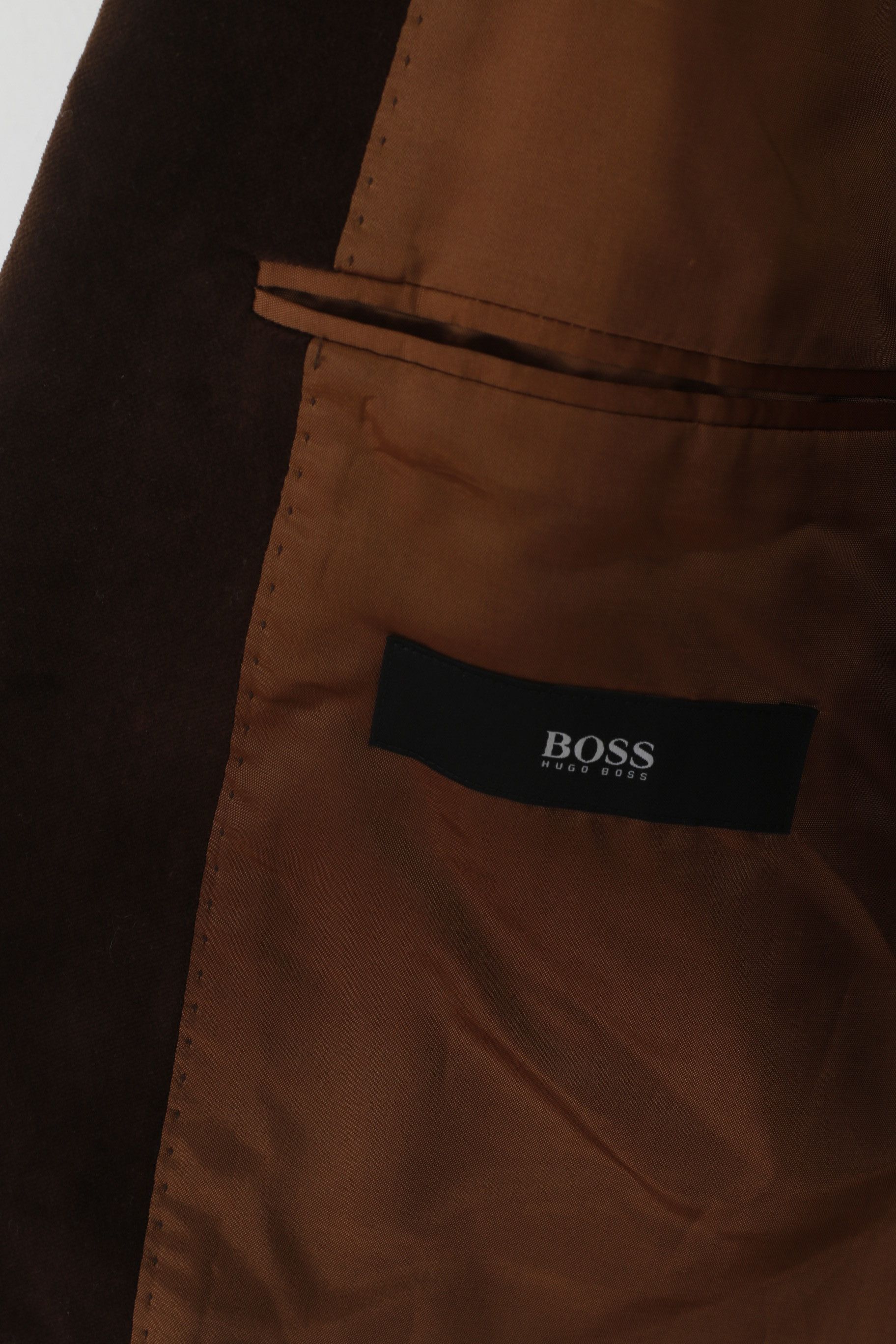 Hugo Boss Hugo Boss Men 48 38 Blazer Brown Cotton Shiny Velvet 8513 Size 38R - 5 Thumbnail