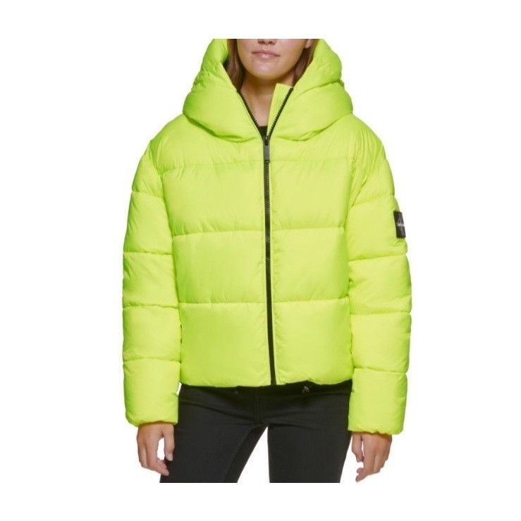 Calvin Klein Jeans Hooded Boxy Puffer Jacket Size M New