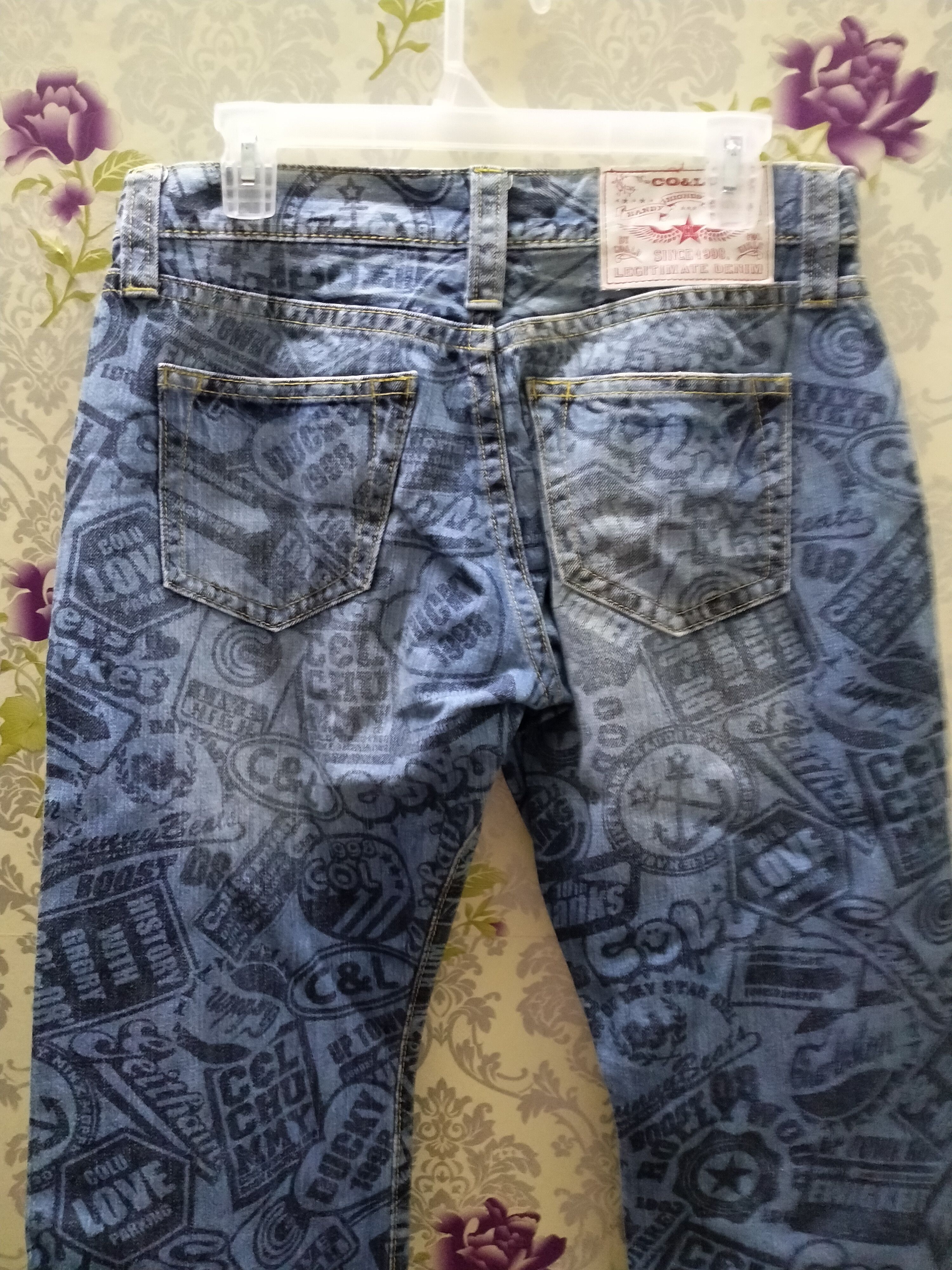 Hysteric Glamour × Japanese Brand NEED GONE NOW..CO&LU ALLOVER PRINT STAIGHT JEANS Size US 32 / EU 48 - 6 Thumbnail
