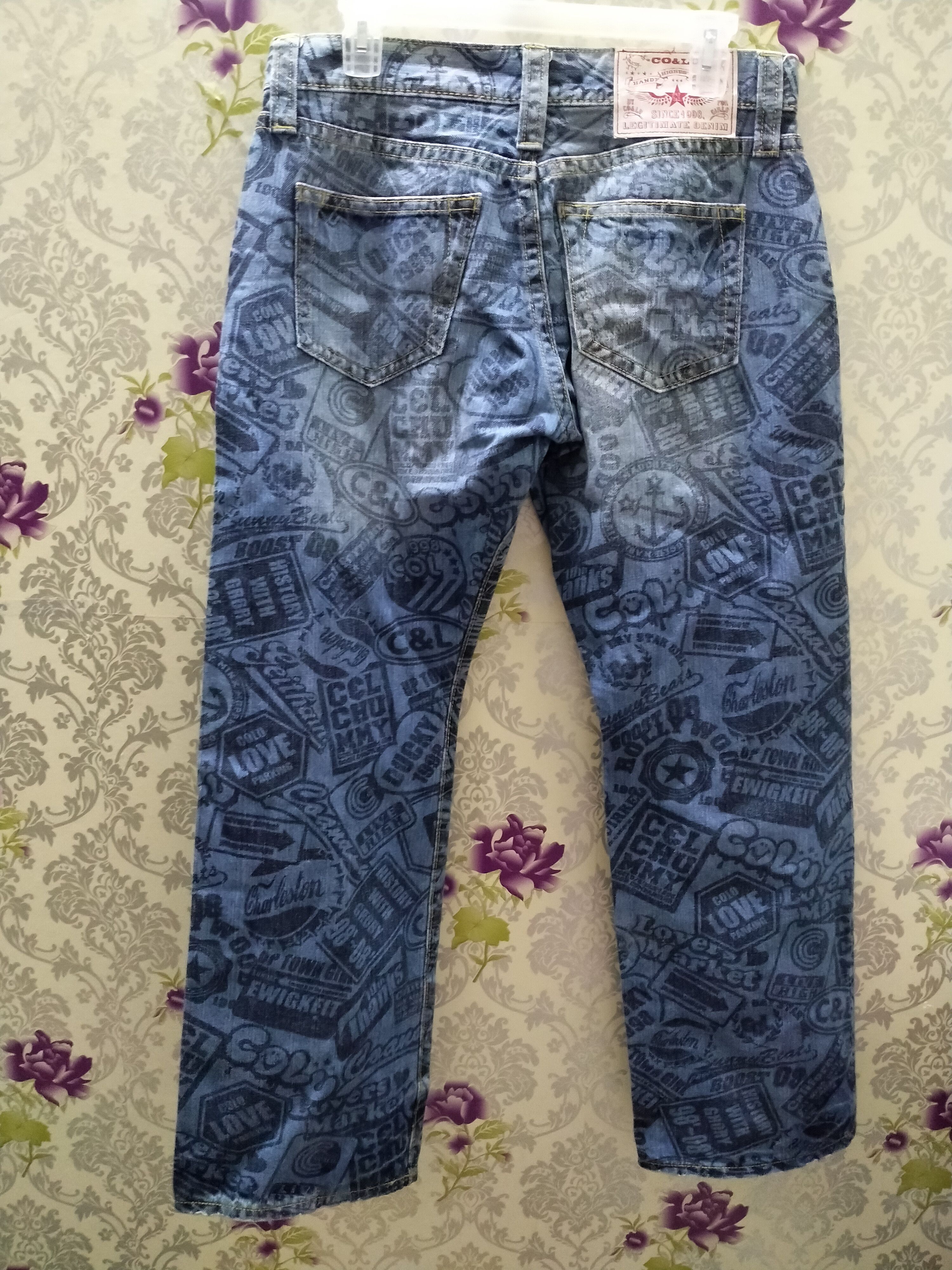 Hysteric Glamour × Japanese Brand NEED GONE NOW..CO&LU ALLOVER PRINT STAIGHT JEANS Size US 32 / EU 48 - 5 Thumbnail