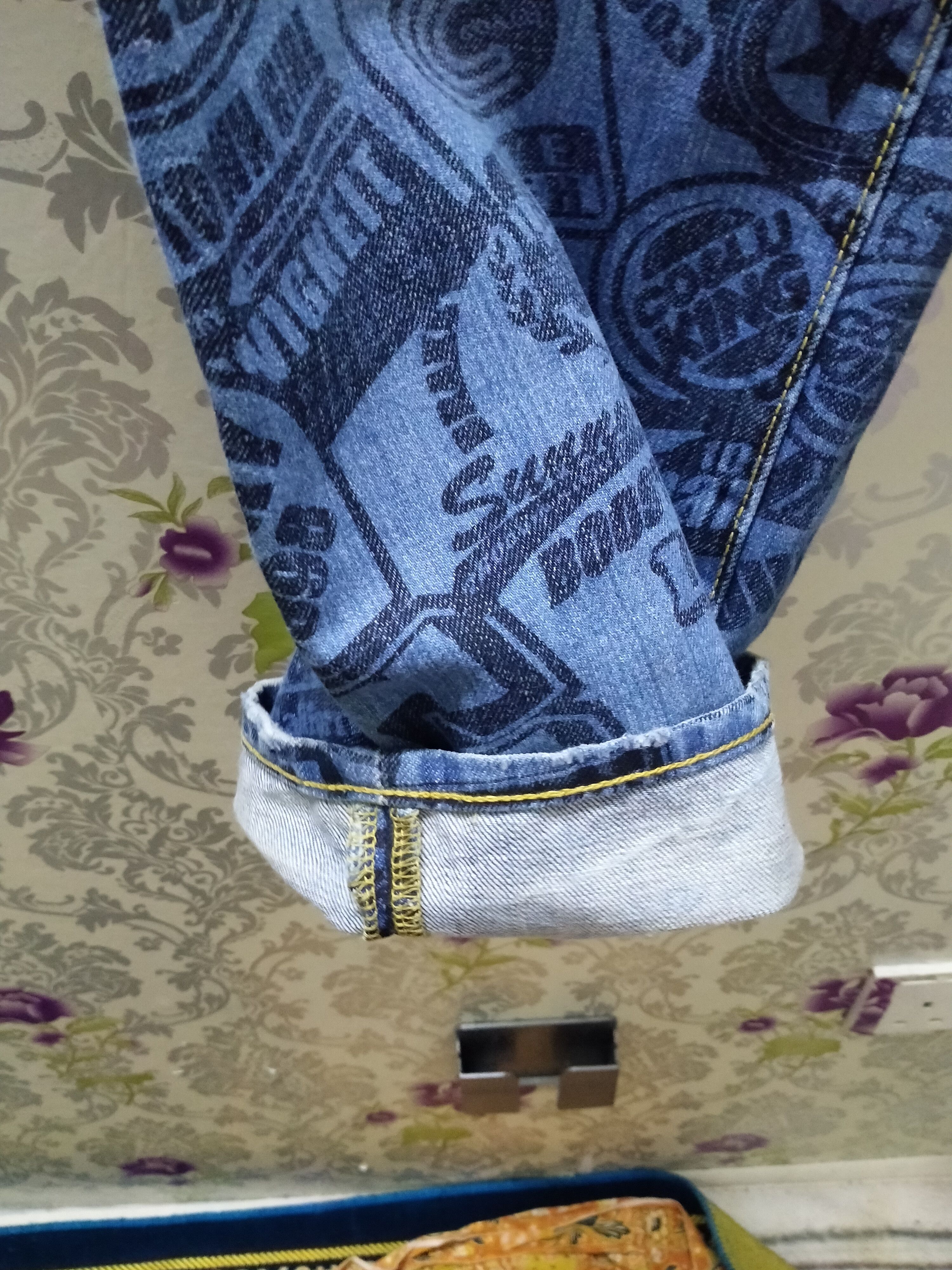 Hysteric Glamour × Japanese Brand NEED GONE NOW..CO&LU ALLOVER PRINT STAIGHT JEANS Size US 32 / EU 48 - 9 Thumbnail