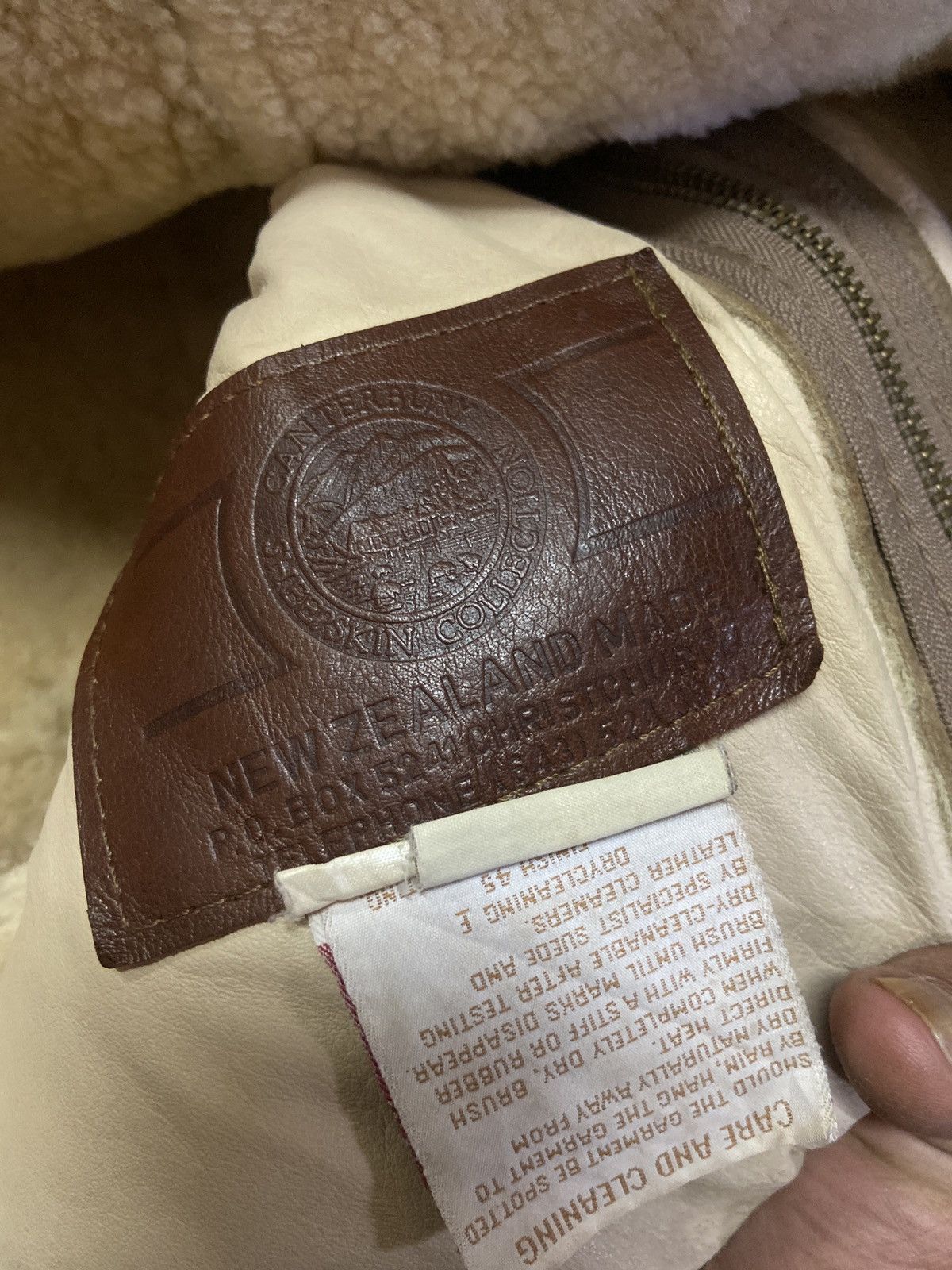 Leather VINTAGE CANTERBURY LEATHER VEST WITH SHERLING LINING Size US L / EU 52-54 / 3 - 7 Thumbnail