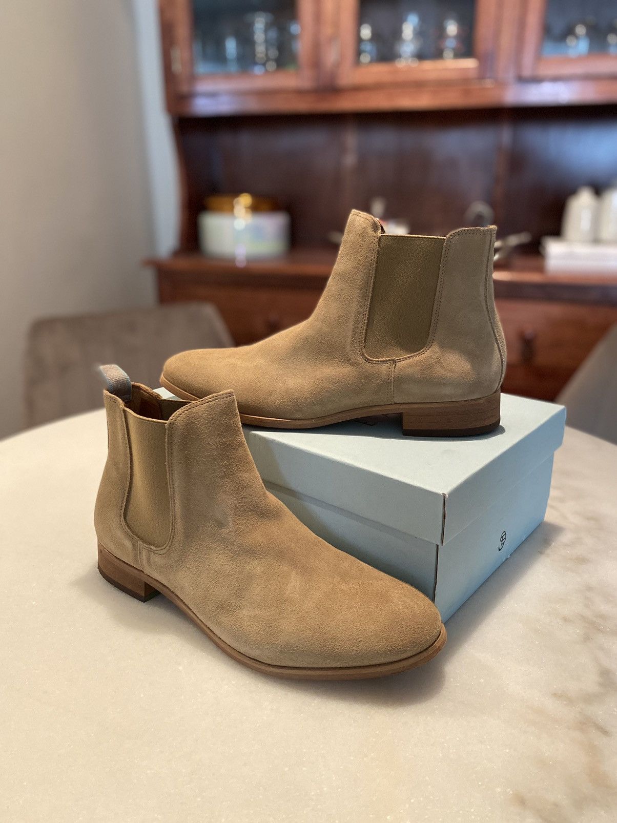 Shoe The Bear Dev Suede Chelsea Boots, Neutral