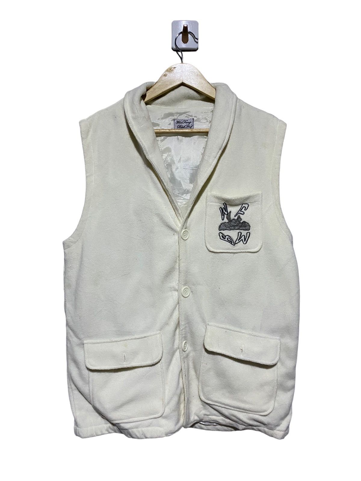 Japanese Brand 🔥SALE🔥WILD FANG BAD WOLF FLEECE VEST Size US L / EU 52-54 / 3 - 2 Thumbnail
