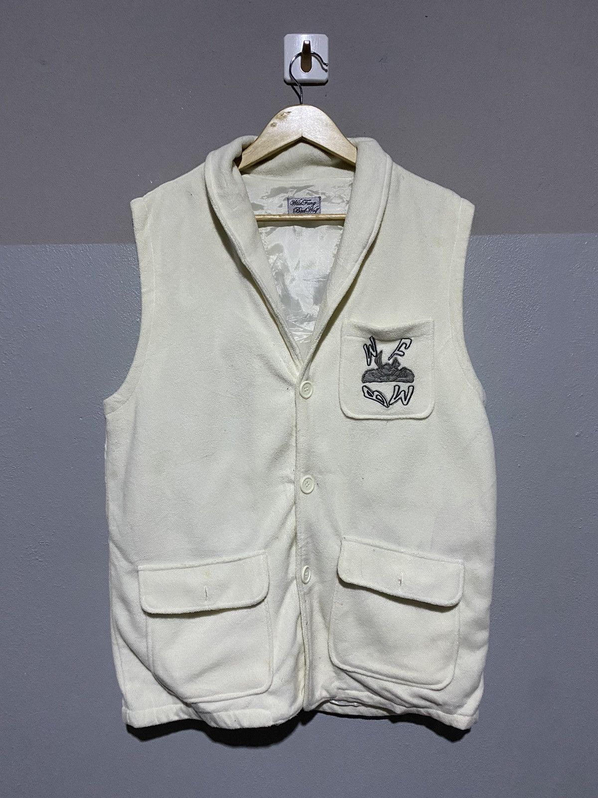 Japanese Brand 🔥SALE🔥WILD FANG BAD WOLF FLEECE VEST Size US L / EU 52-54 / 3 - 6 Thumbnail