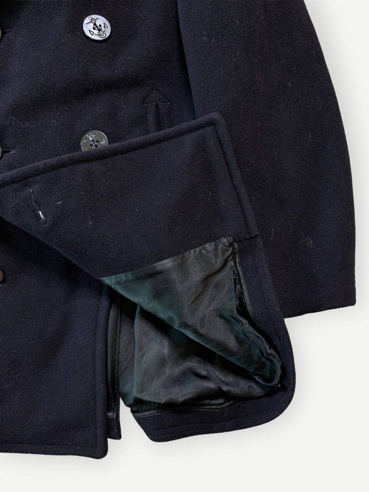 Vintage Vintage 60s Navy Wool Peacoat Kersey 1960s Size US M / EU 48-50 / 2 - 5 Thumbnail