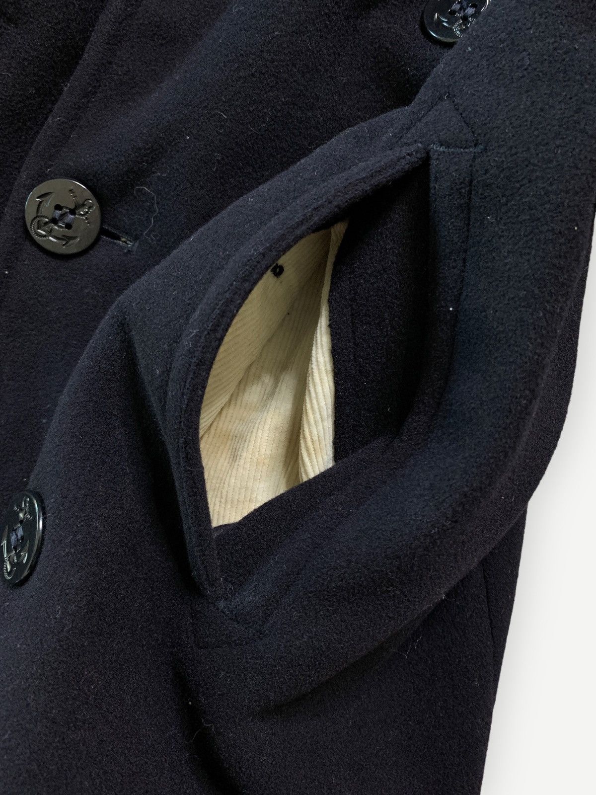 Vintage Vintage 60s Navy Wool Peacoat Kersey 1960s Size US M / EU 48-50 / 2 - 4 Thumbnail