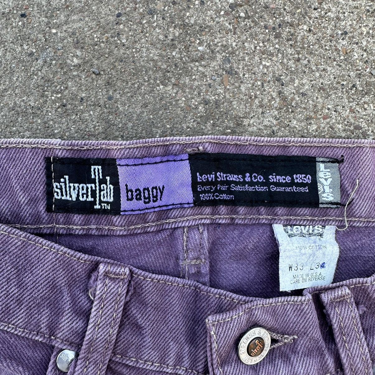 Levi's × Vintage Vintage Levi’s SilverTab Baggy Purple Denim Skater Pants Size US 32 / EU 48 - 2 Thumbnail