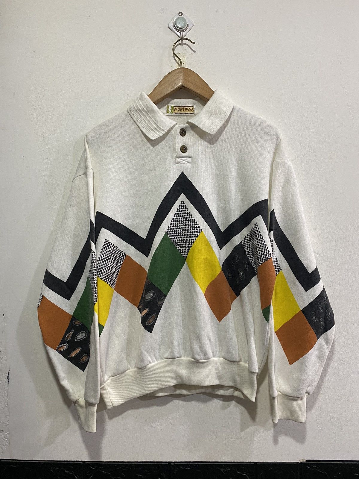 Vintage Vtg MONTANA HI-RANGE Art motive Sweatshirt Size US XL / EU 56 / 4 - 1 Thumbnail