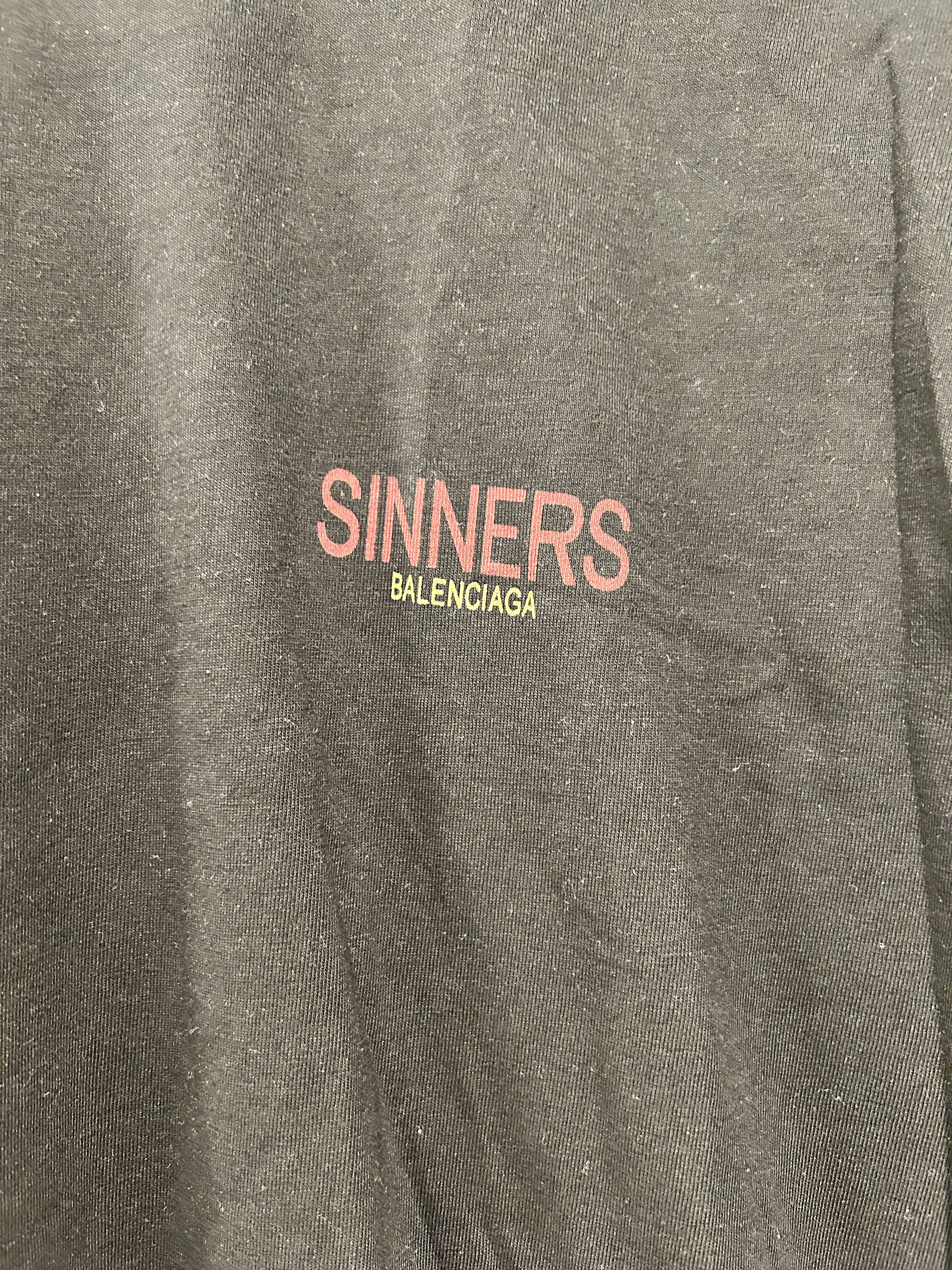 Balenciaga Balenciaga f/w 2017 Oversized "Sinner" T-shirt Tee Black Size US S / EU 44-46 / 1 - 7 Thumbnail