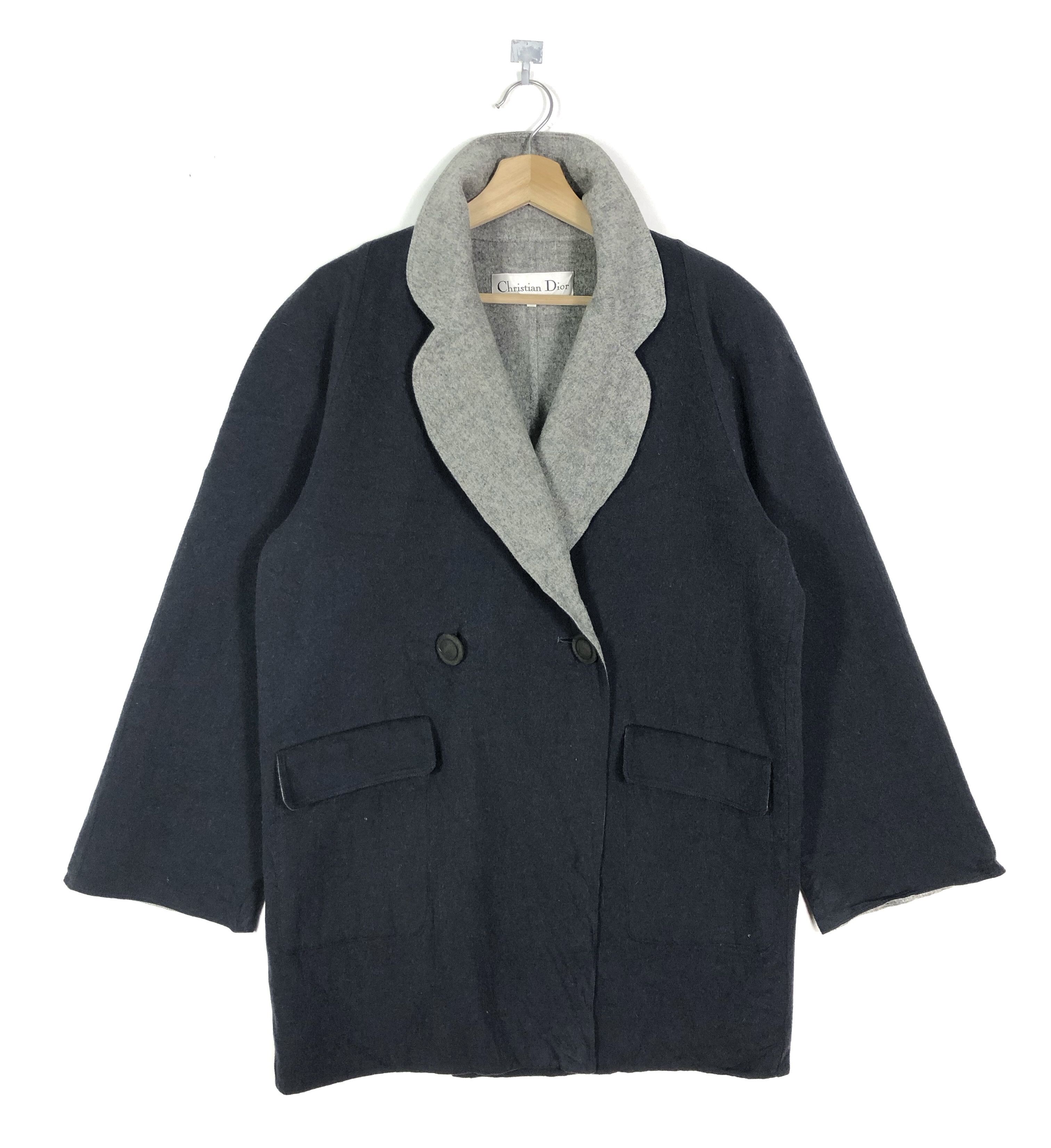 Dior RARE🔥VINTAGE 90’S DIOR WOOL LIGHT WINTER COAT Size XXL / US 16-18 / IT 52-54 - 2 Thumbnail