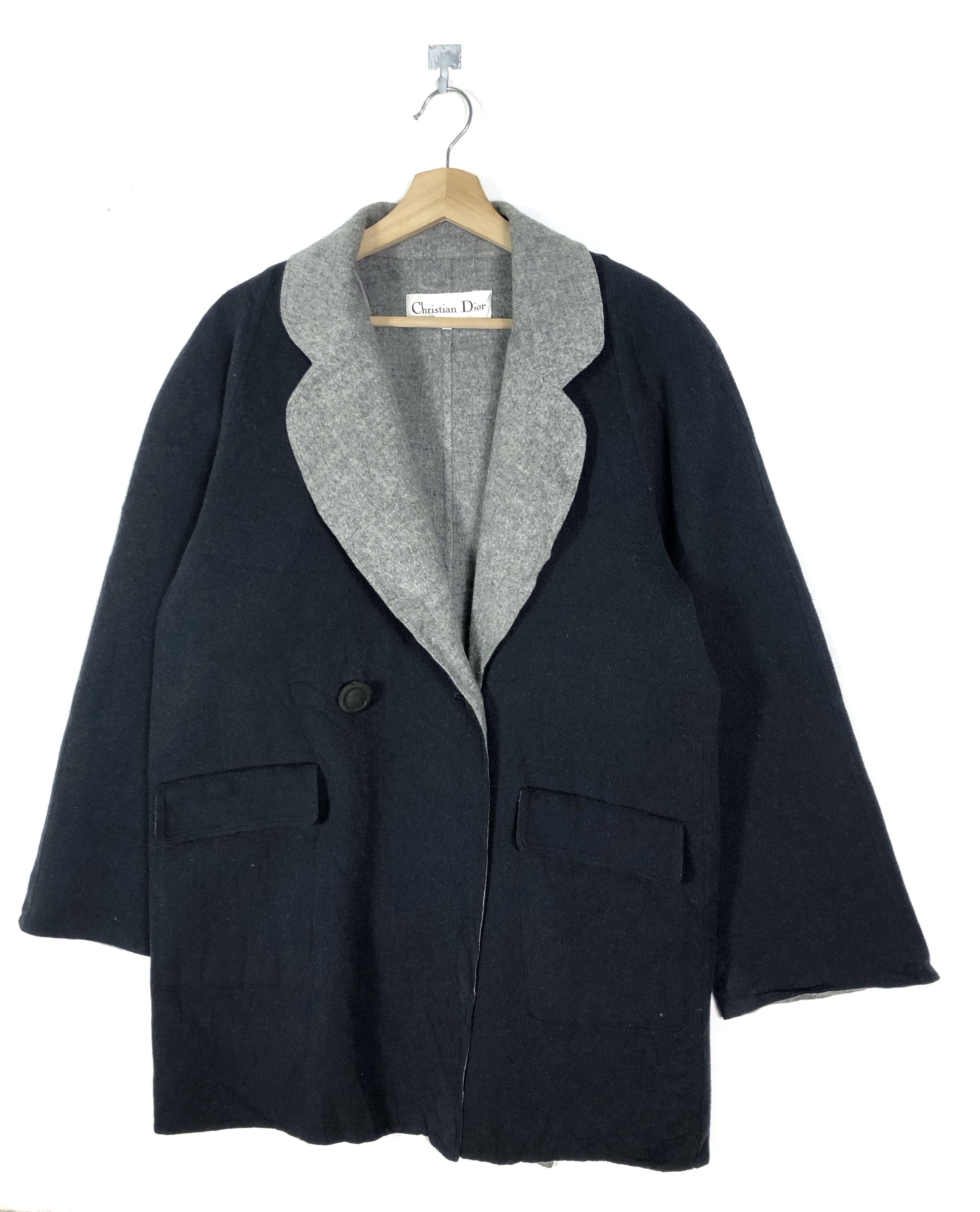 Dior RARE🔥VINTAGE 90’S DIOR WOOL LIGHT WINTER COAT Size XXL / US 16-18 / IT 52-54 - 7 Thumbnail