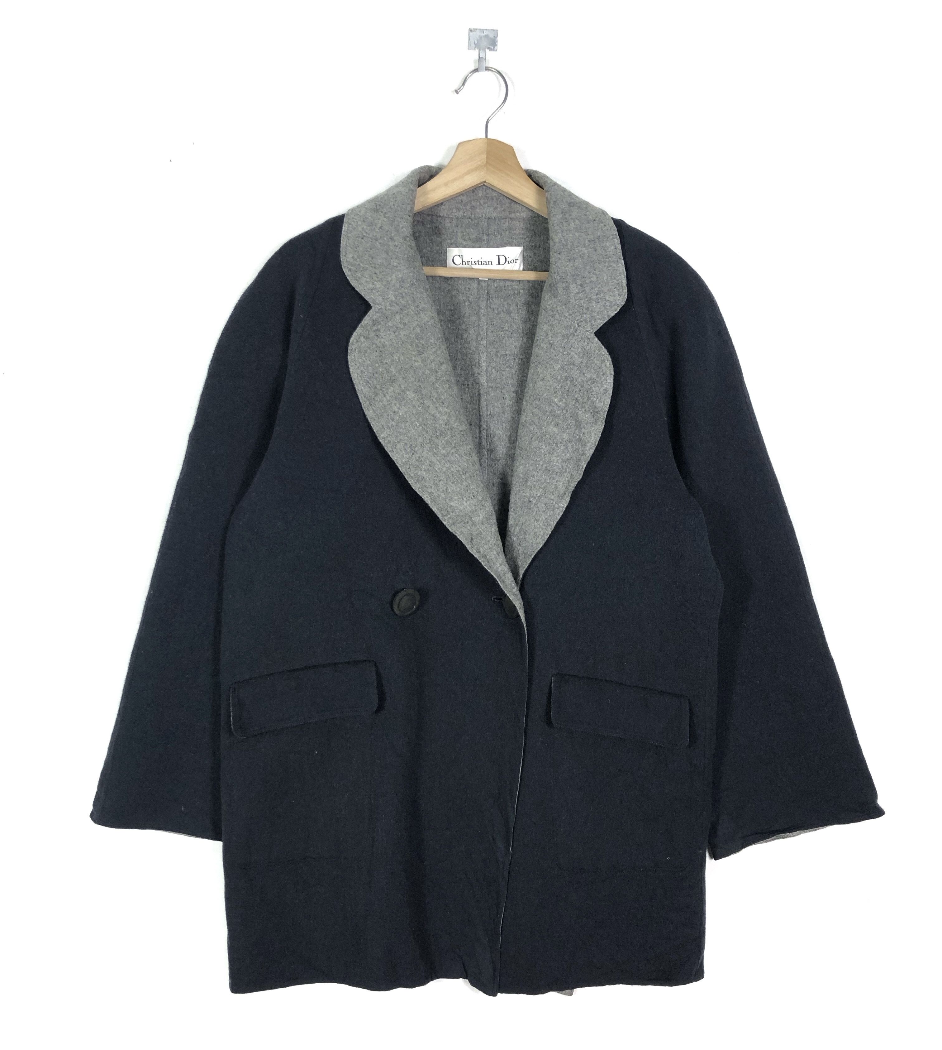 Dior RARE🔥VINTAGE 90’S DIOR WOOL LIGHT WINTER COAT Size XXL / US 16-18 / IT 52-54 - 3 Thumbnail