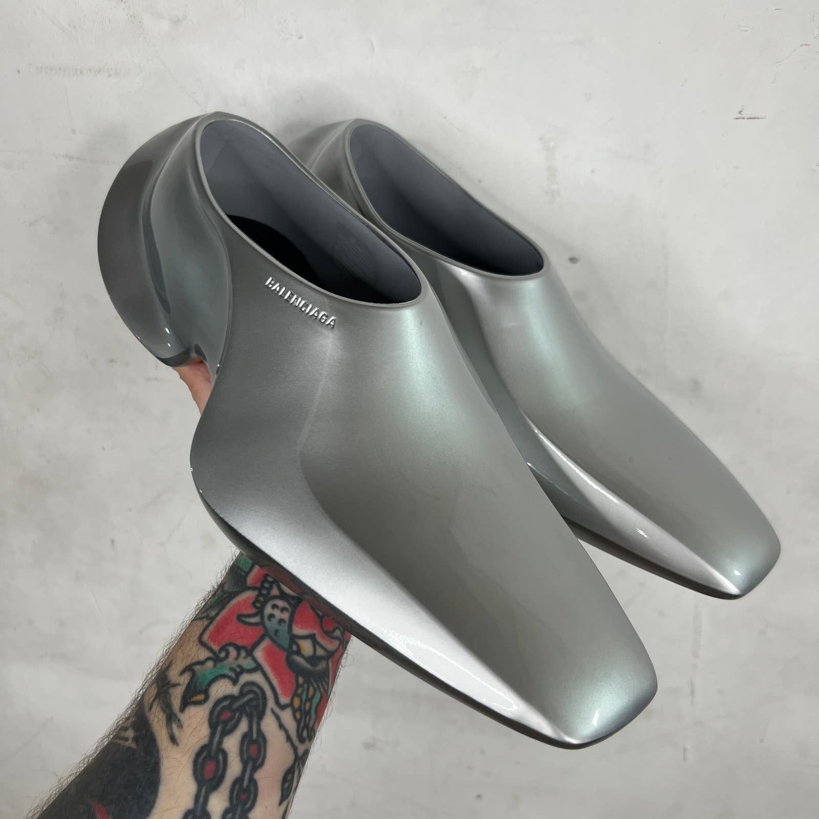 Balenciaga Balenicaga Space Shoe Silver | Grailed