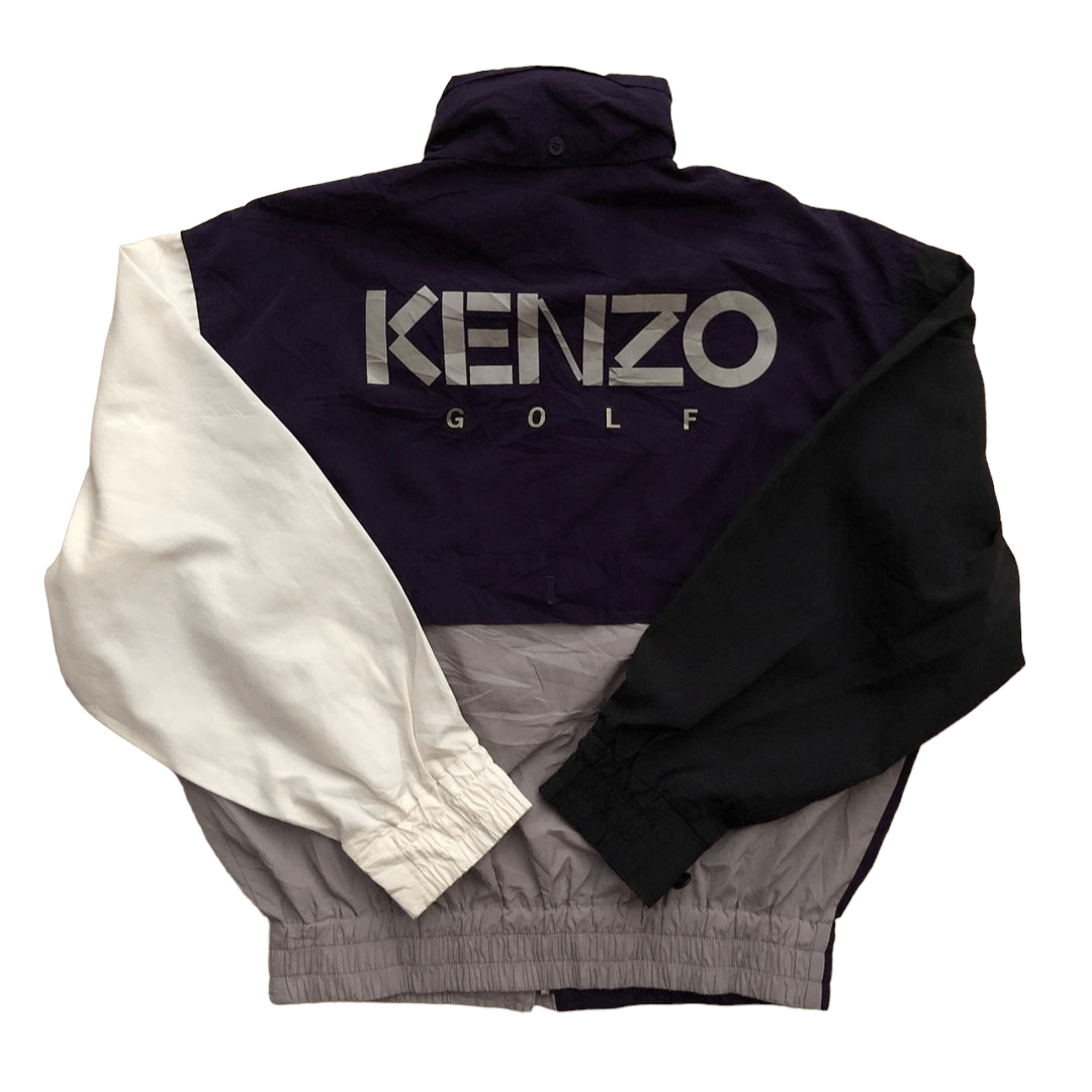 image of Kenzo Golf Multicolor Windbreaker Jacket, Men's (Size Small)