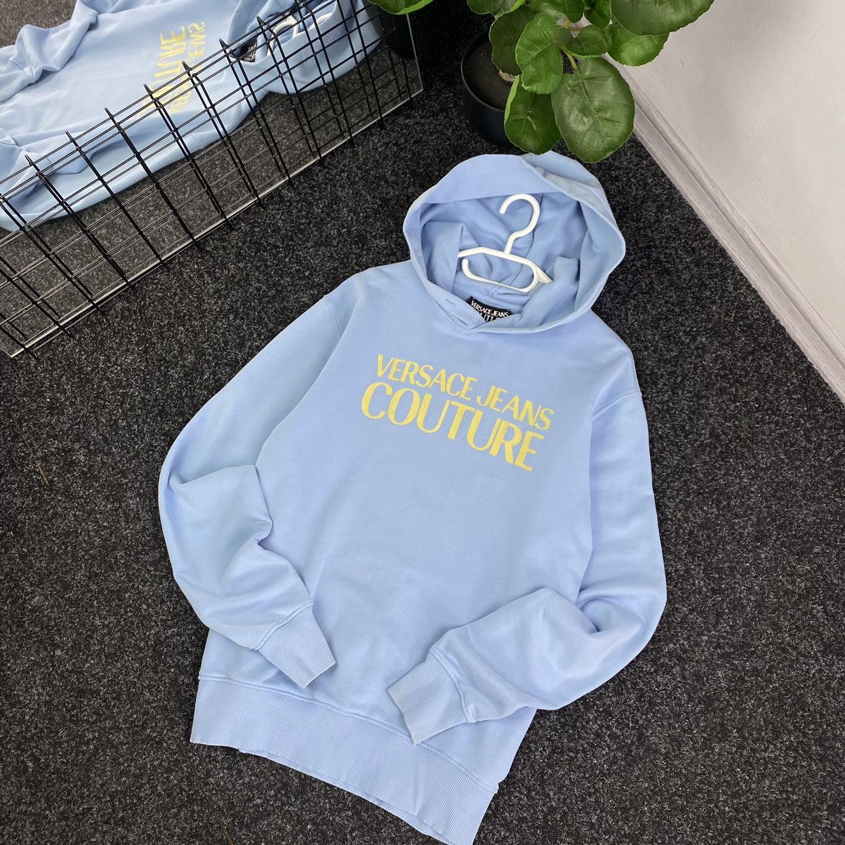 Versace Jeans Couture Man Versace Jeans Couture Hoodie Big Logo Y2k Luxury Blue Size US M / EU 48-50 / 2 - 1 Thumbnail