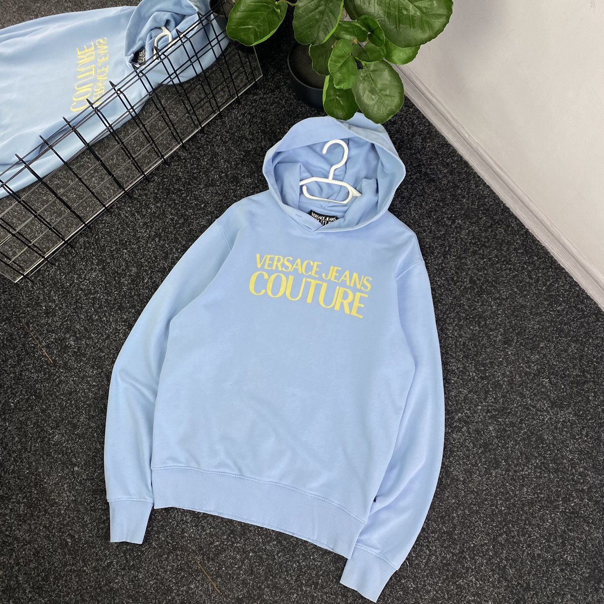 Versace Jeans Couture Man Versace Jeans Couture Hoodie Big Logo Y2k Luxury Blue Size US M / EU 48-50 / 2 - 2 Thumbnail