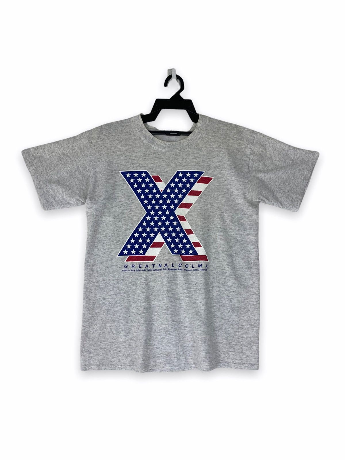 image of Movie x Vintage 1993 Great Malcolm X in Grey, Men's (Size Medium)